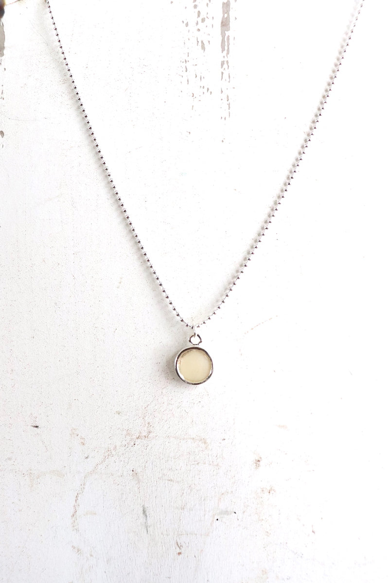 Angie Necklace - Silver Bone