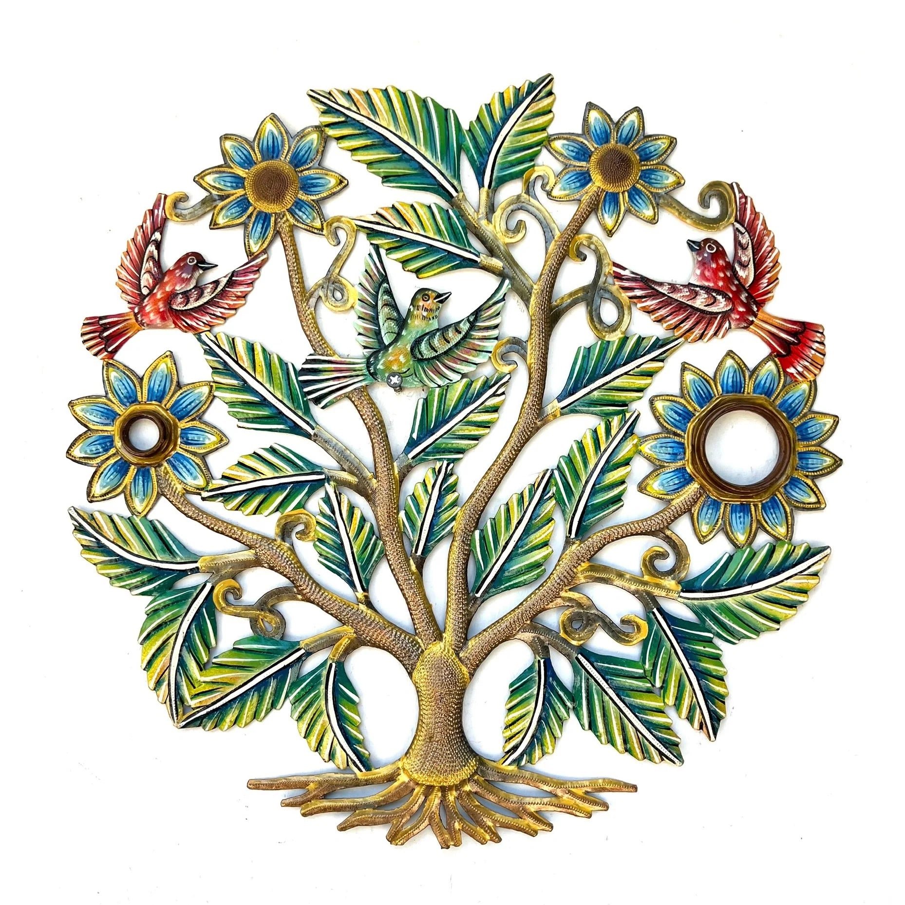 Oil Drum Top Green Leaf Tree