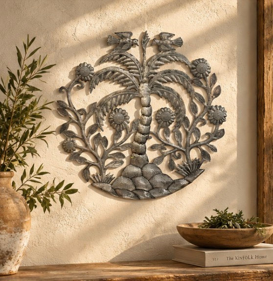Large Steel Sunflower Palm