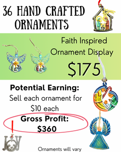 Deluxe Faith Based Loaded Ornament Display (36 Pack)