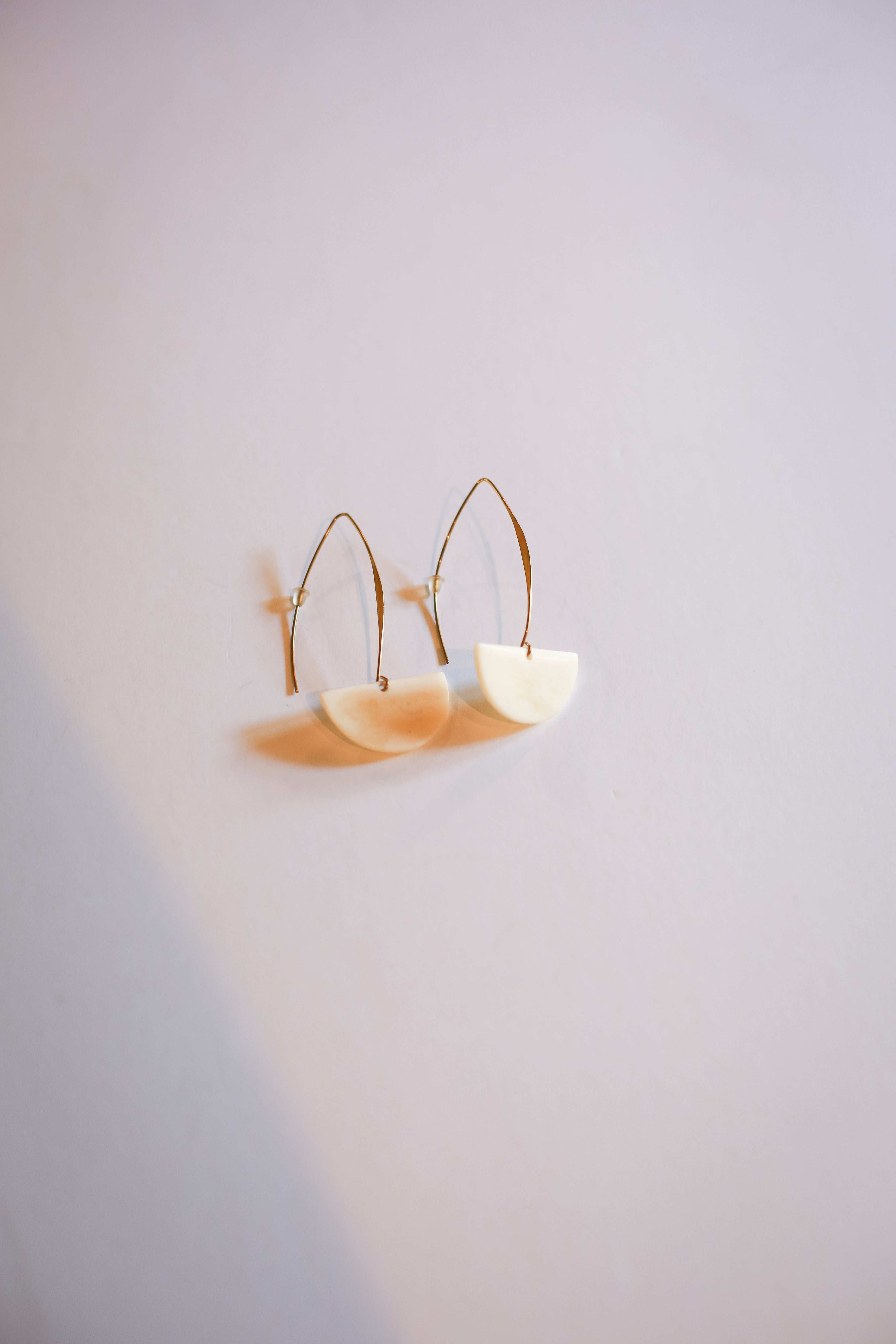 Marquise Moon Earring