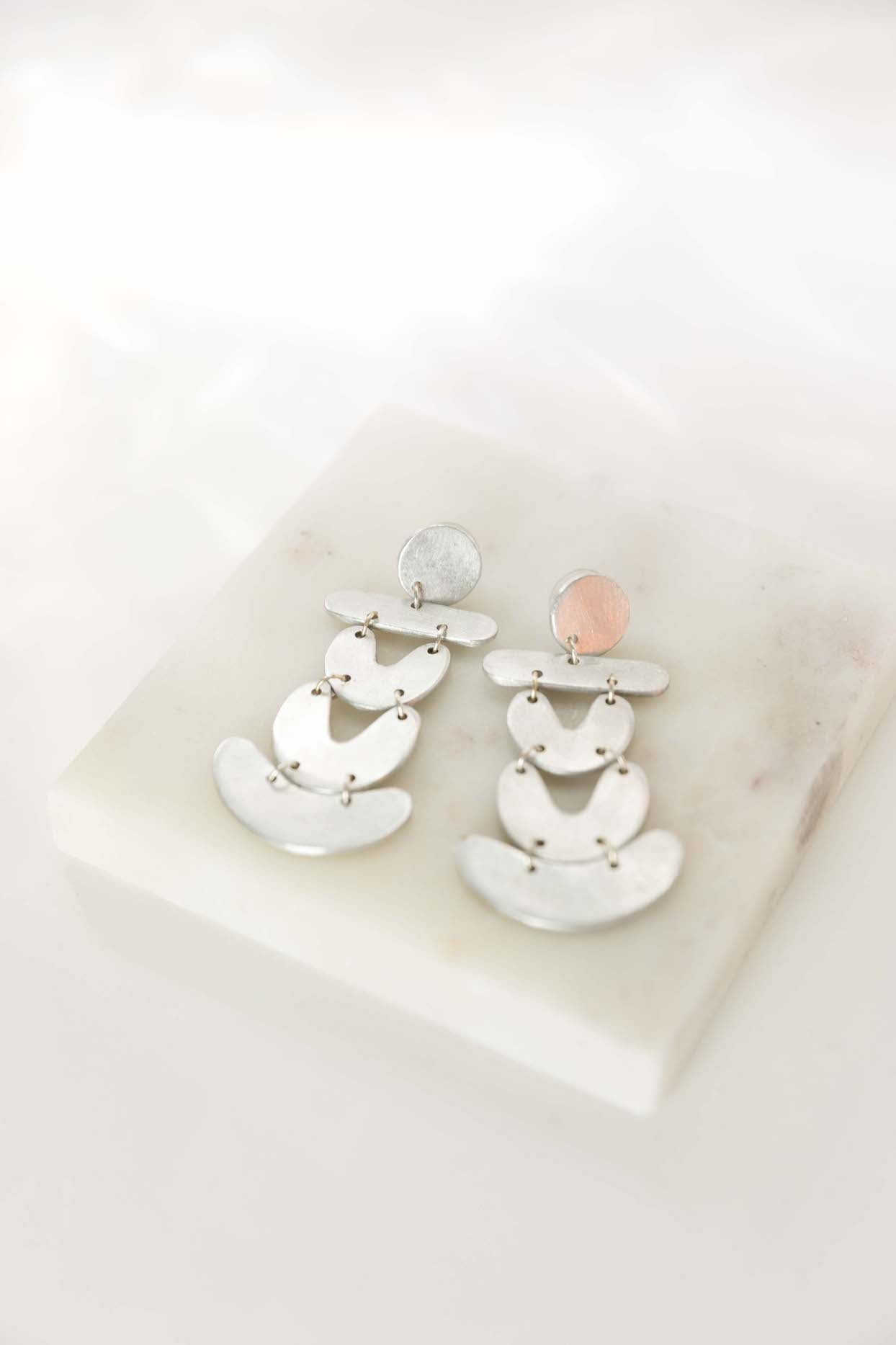 Stacked Aluminum Earrings