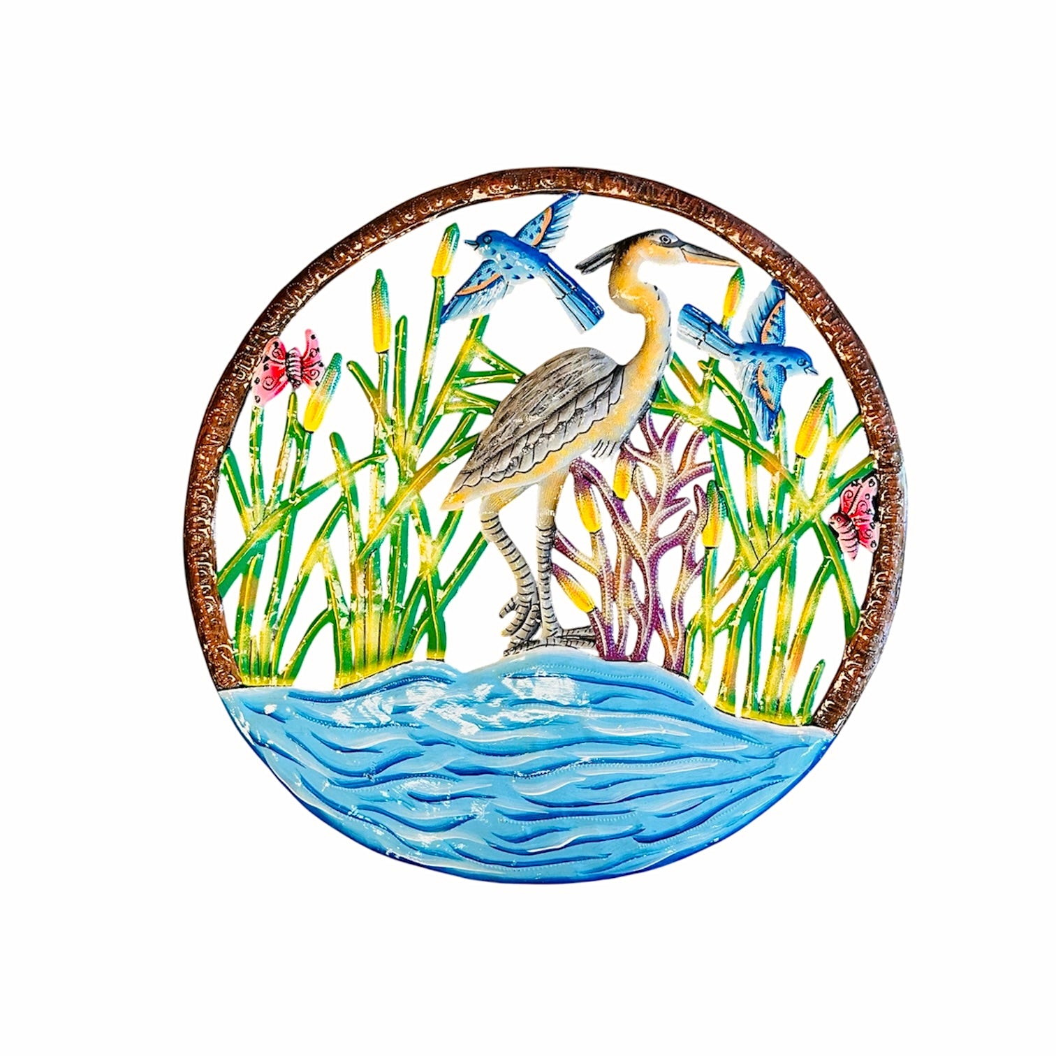 Female Great Blue Heron Round