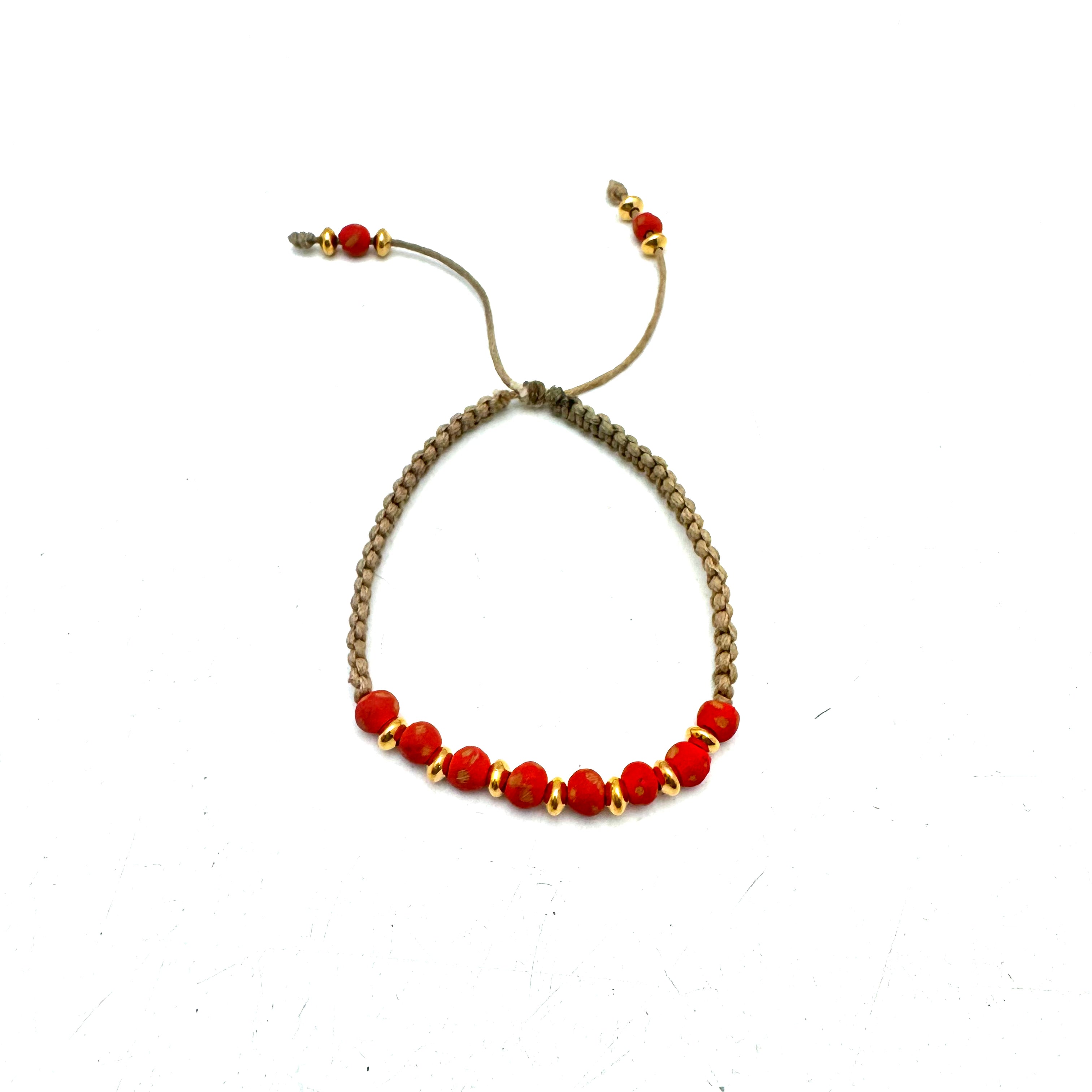 Jameson Macrame Bracelet- Red