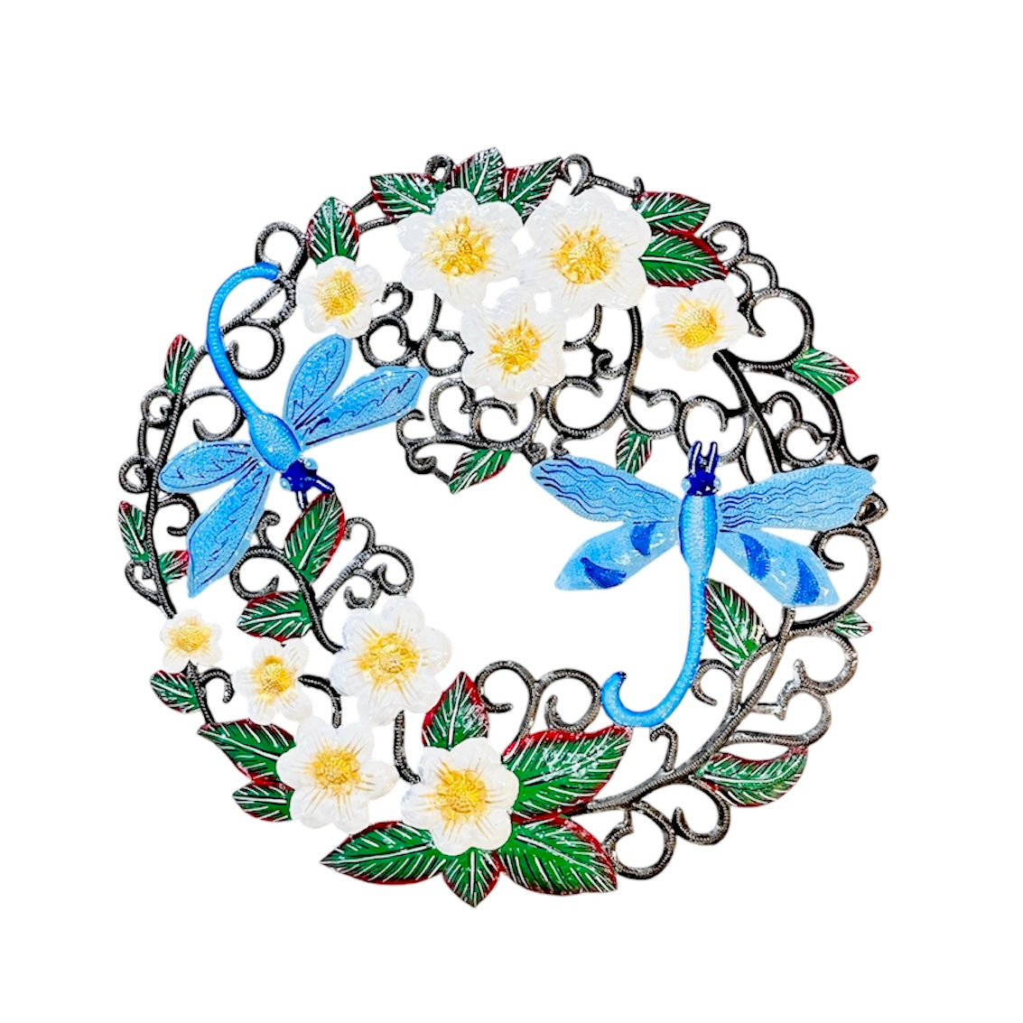 Two Dragonflies Round
