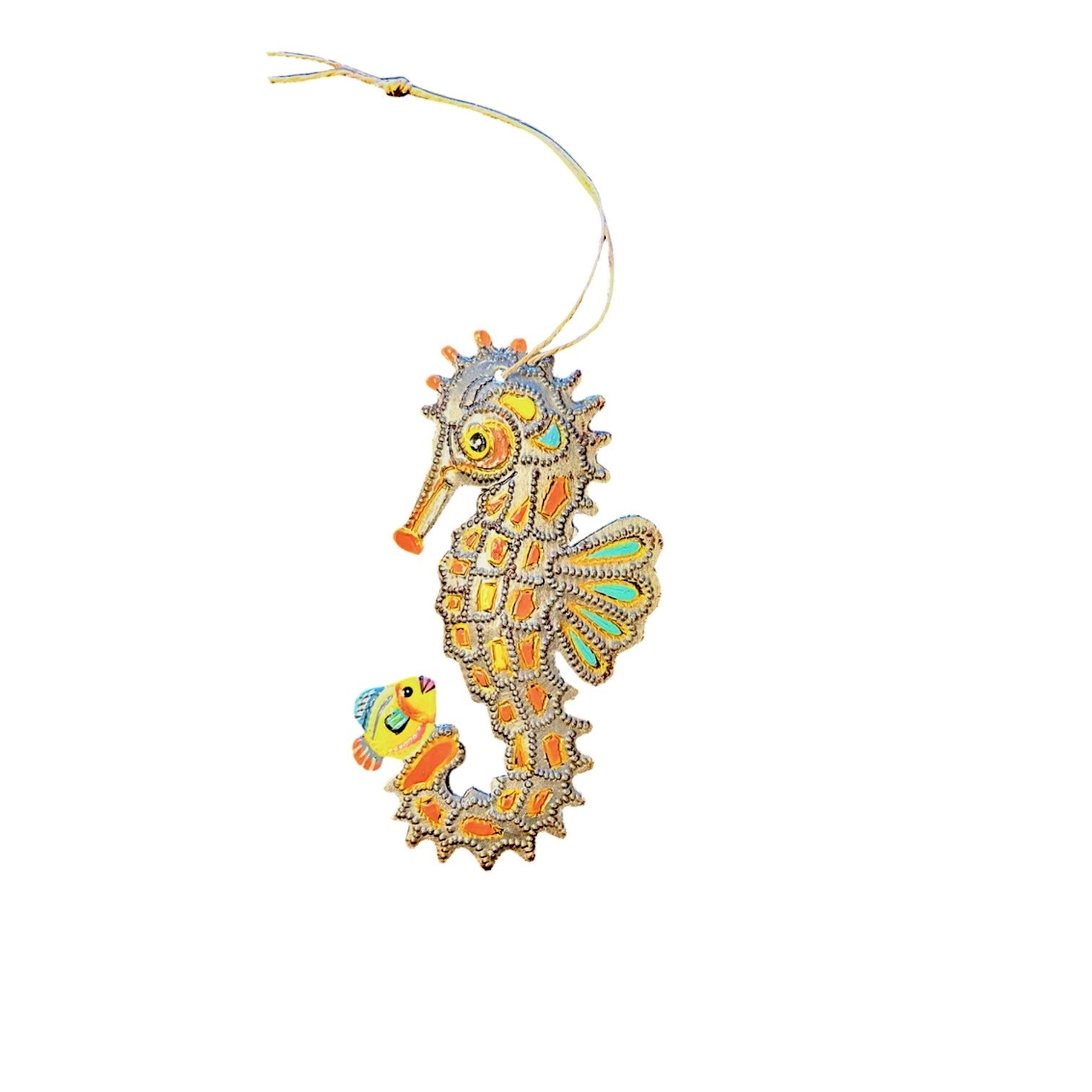 New Orange Seahorse Ornament