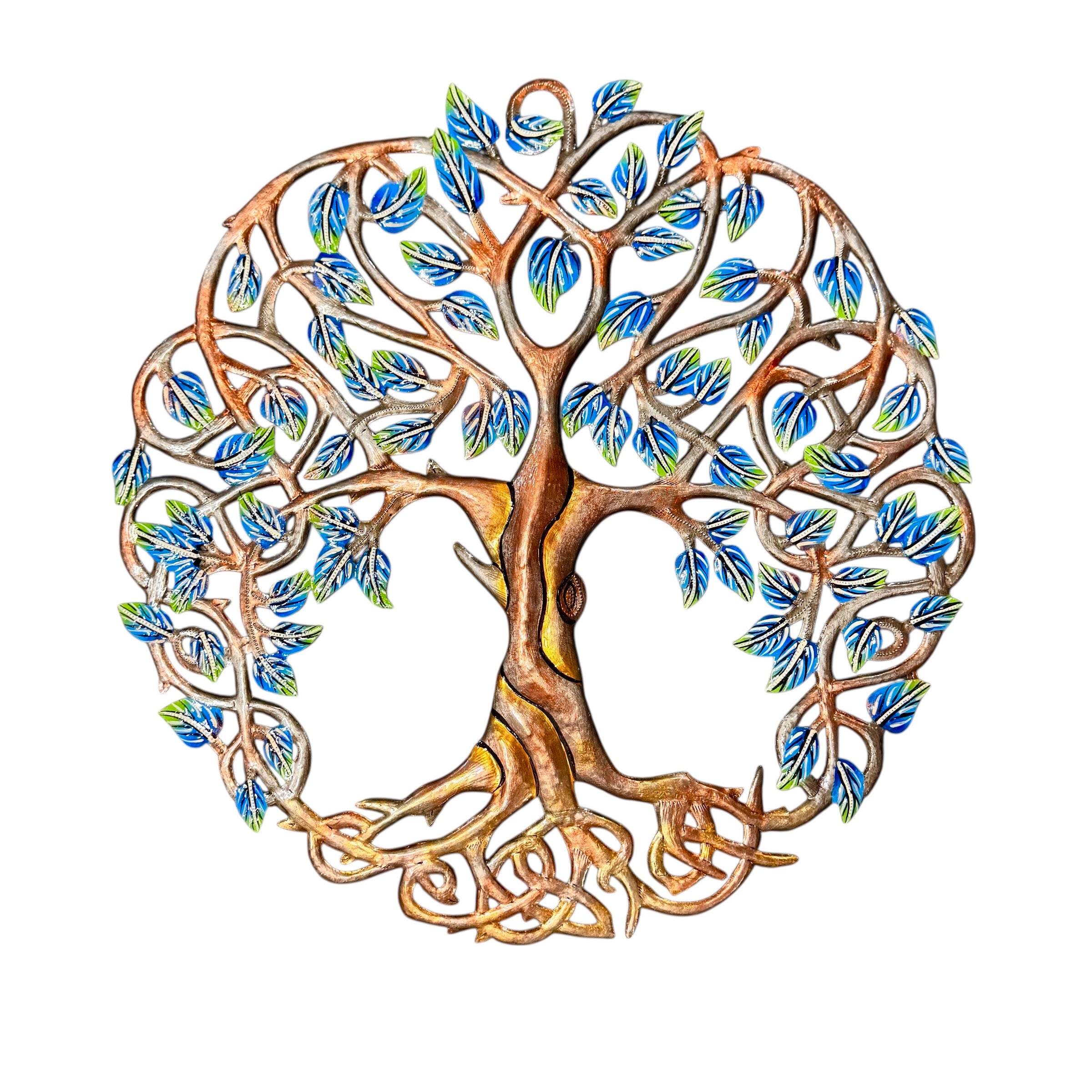 Celtic Roots Tree of Life- Blue/Bronze