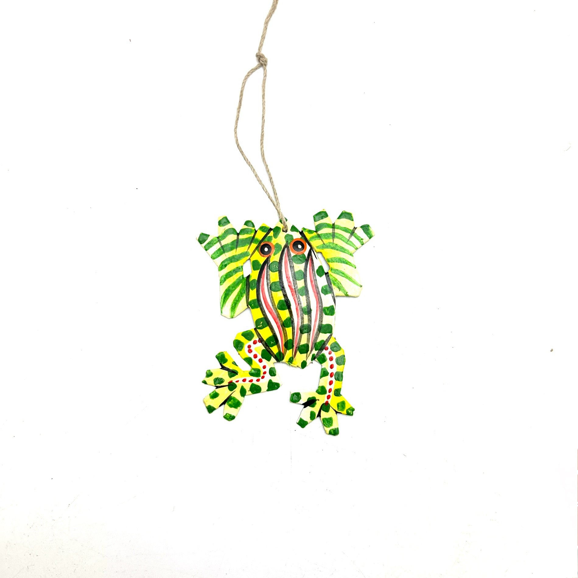Little Frog Ornament- Green/Yellow