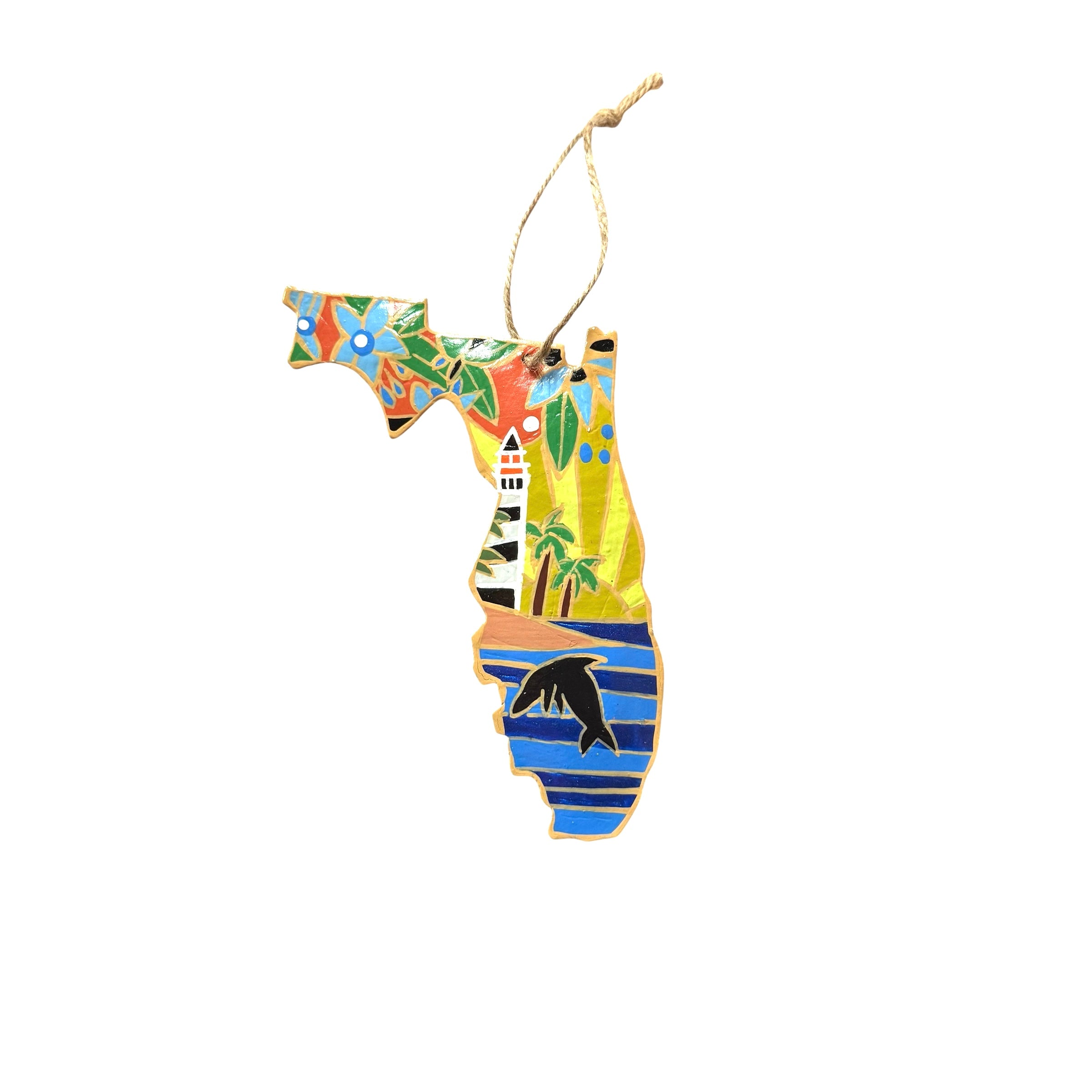 State of Florida Ornament- Painted