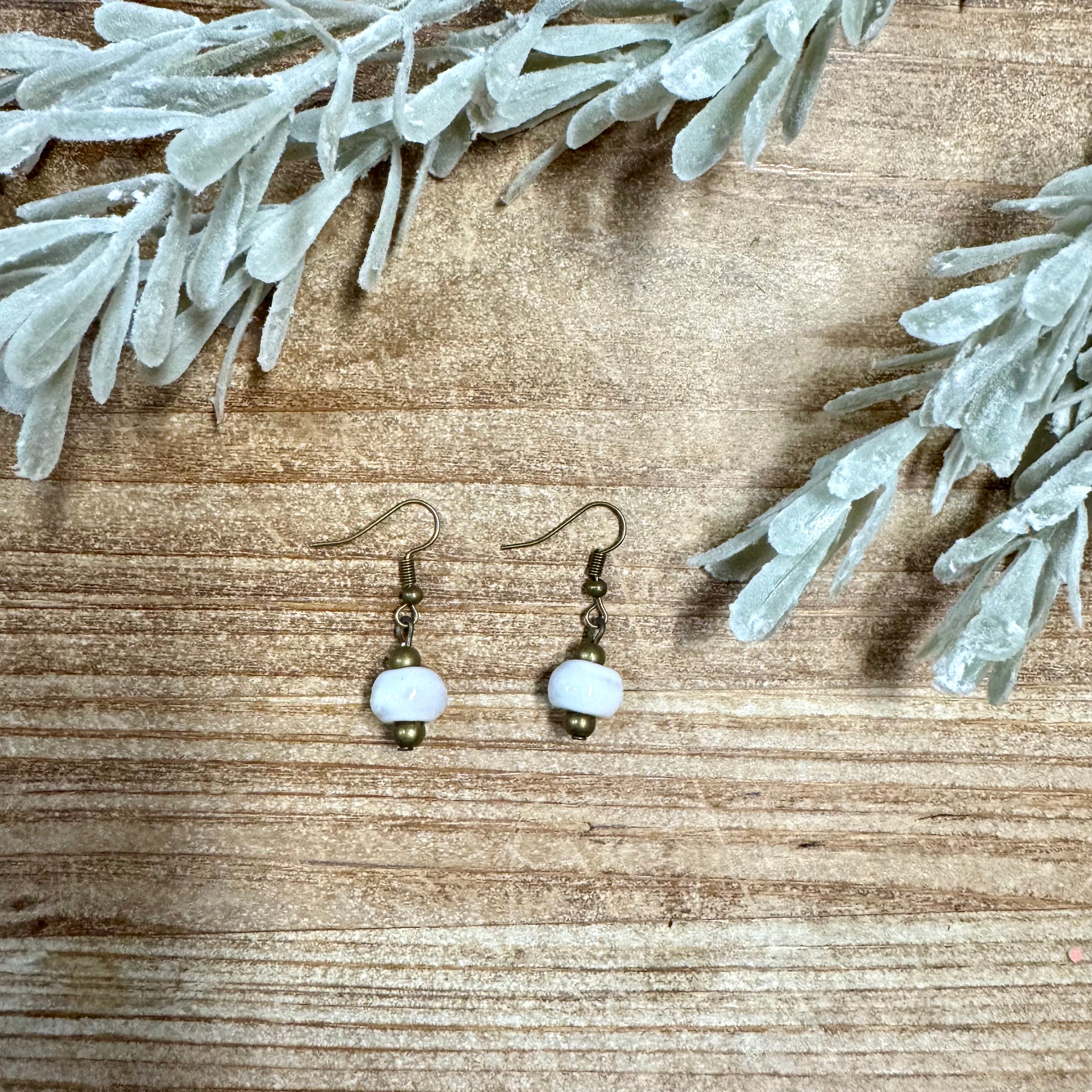 Simple Ceramic Earring- Bright White