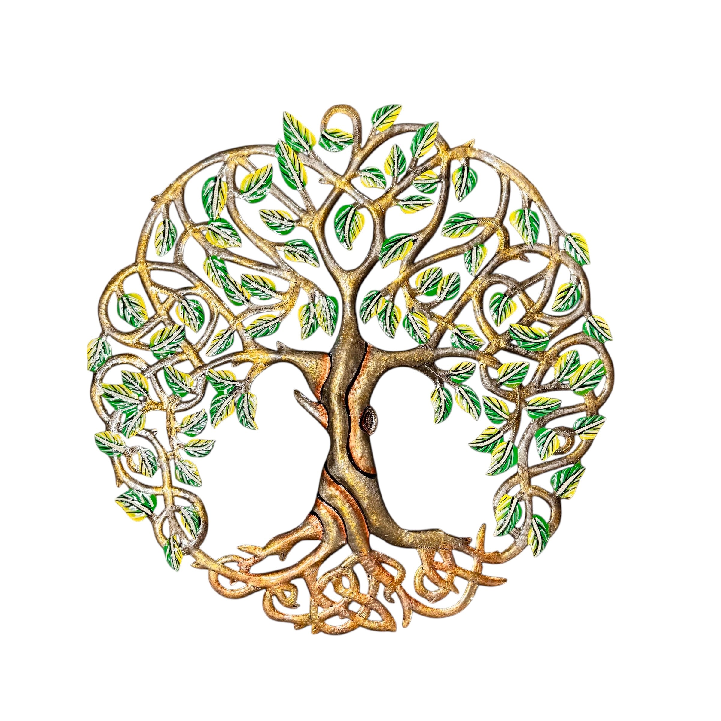Celtic Roots Tree of Life- Green/ Bronze