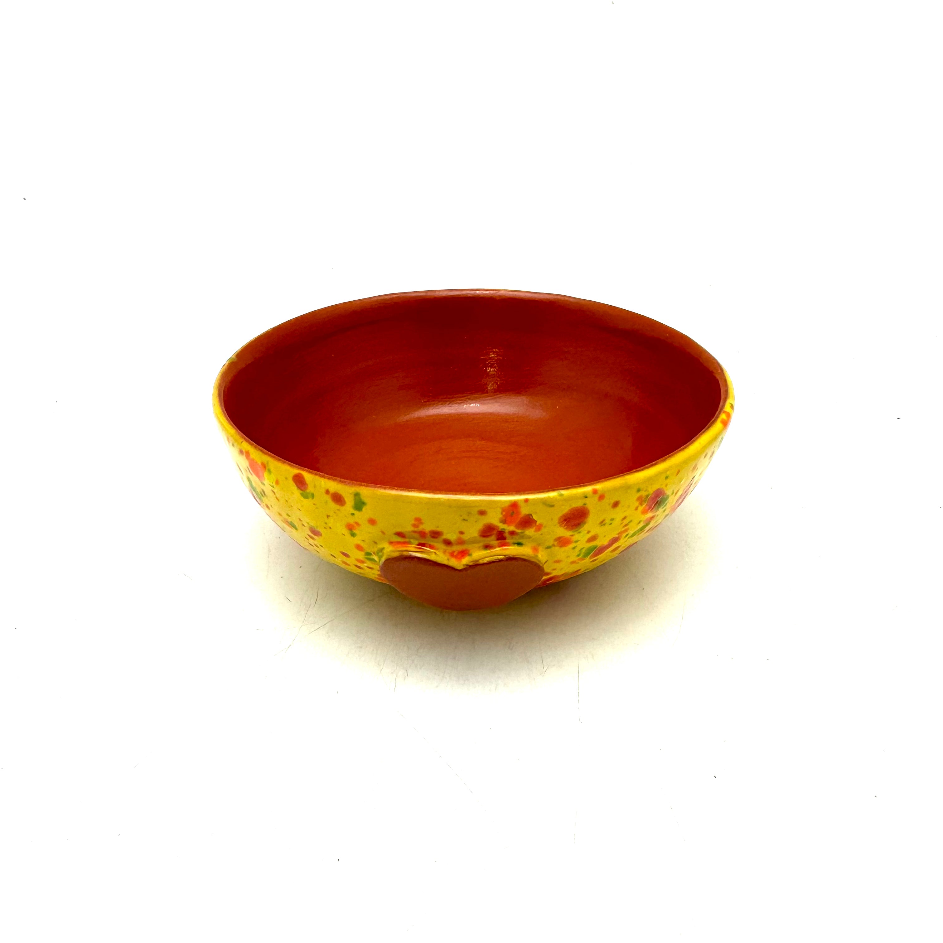 Calliope Heart Ice-Cream Bowls - Speckled Yellow