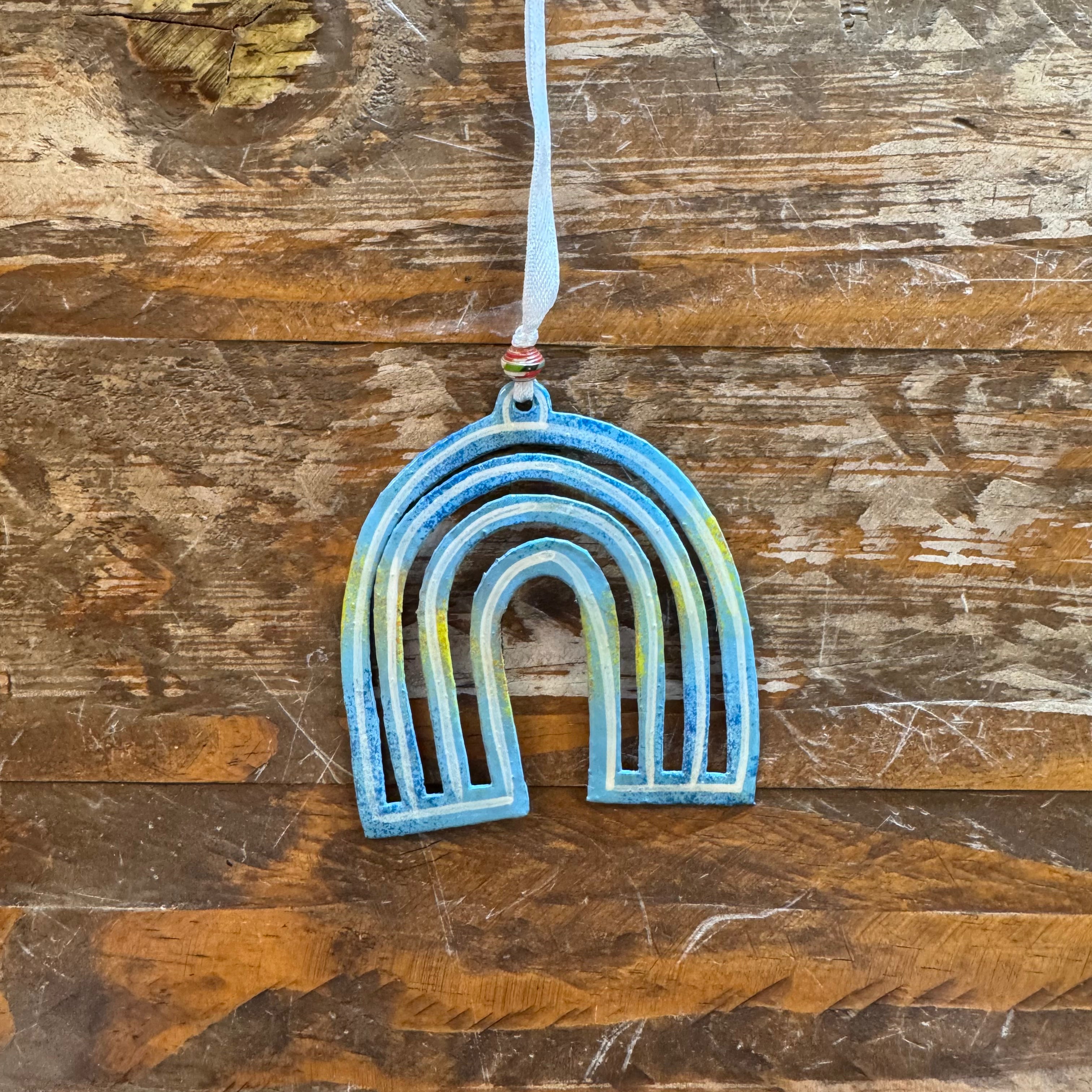 Rainbow Ornament- Light Blue