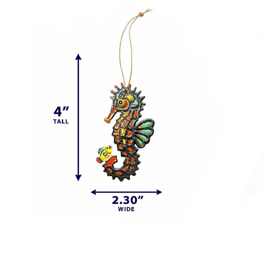 Orilien Orange Seahorse Ornament