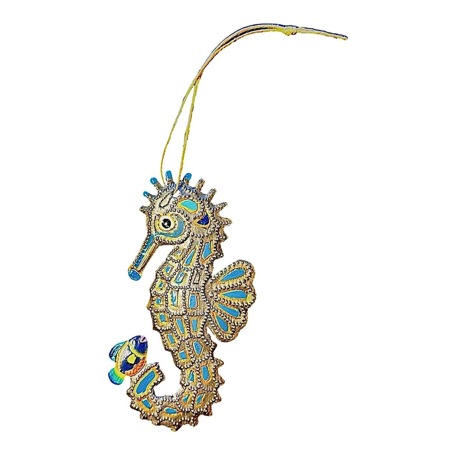 New Blue Seahorse Ornament