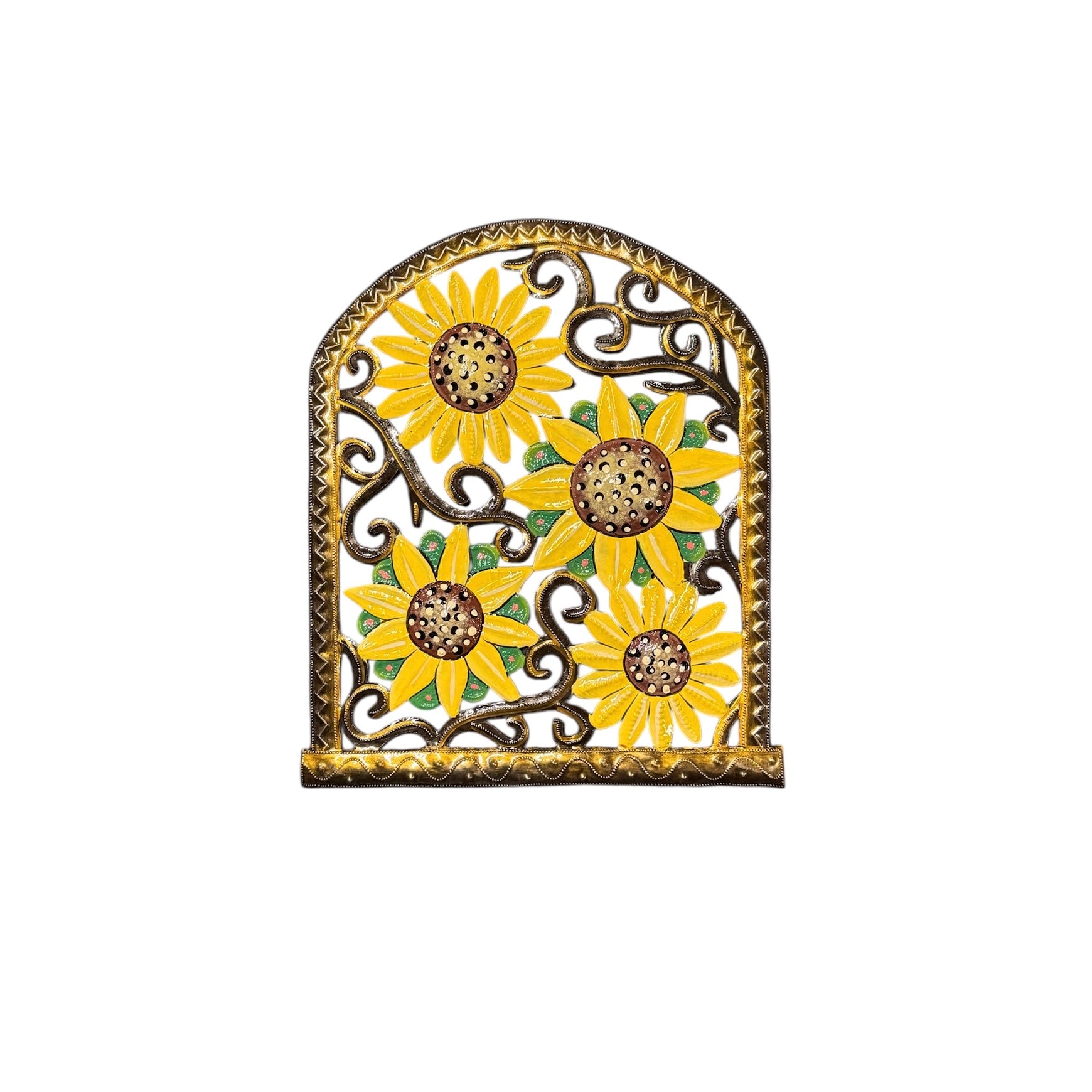 Arched Window with Sunflowers