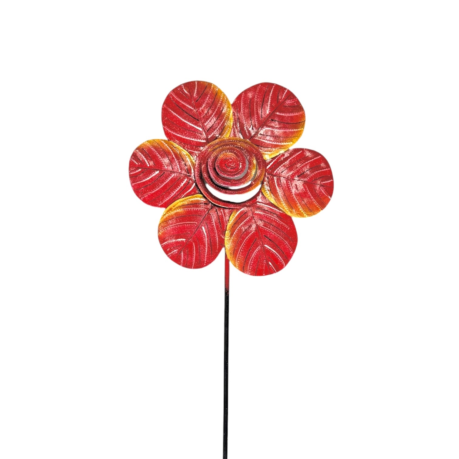 3-D Red Flower Garden Stake