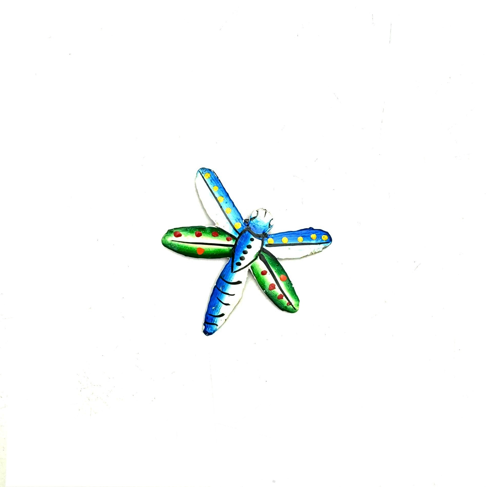 Painted Steel Drum Dragonfly Magnet