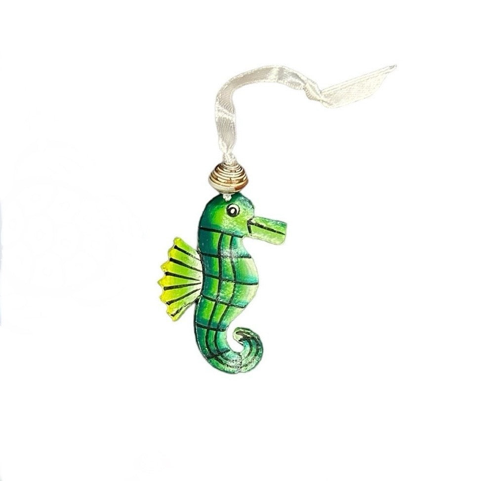 Painted Seahorse Ornament