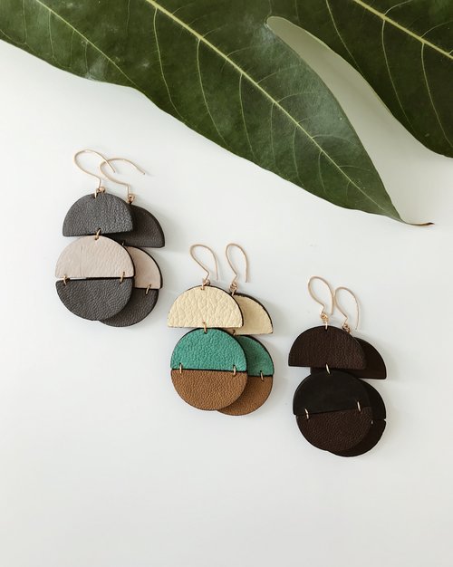 Gia Leather Earrings