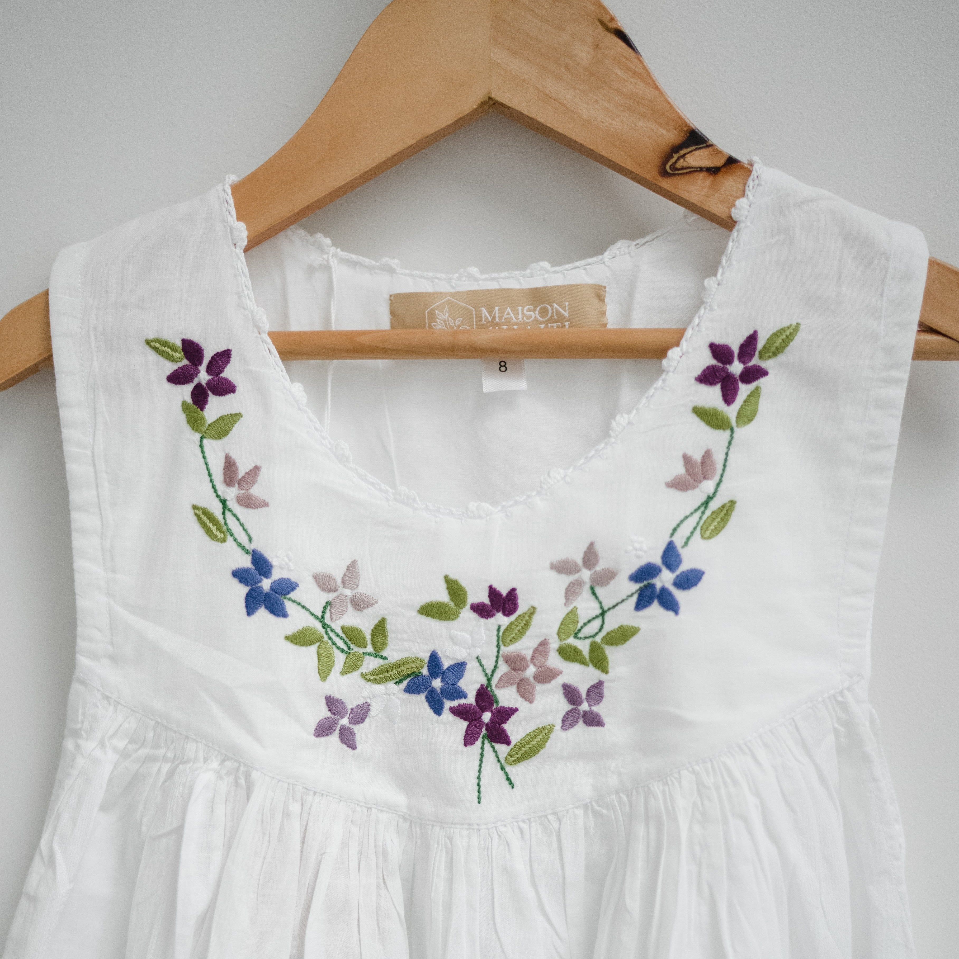 Little Girl Dress - Purple Garland