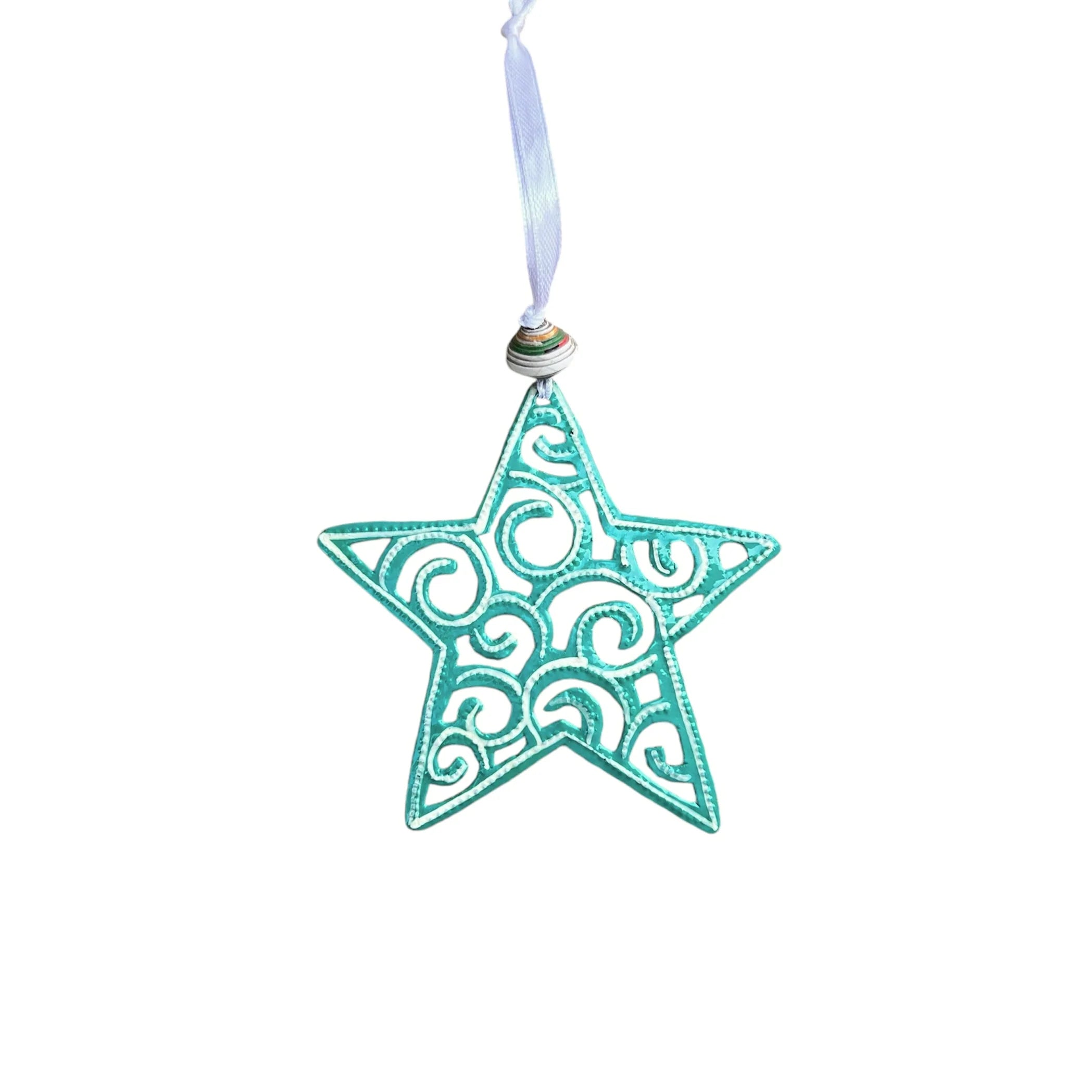 Whimsical Star Ornament - Turquoise