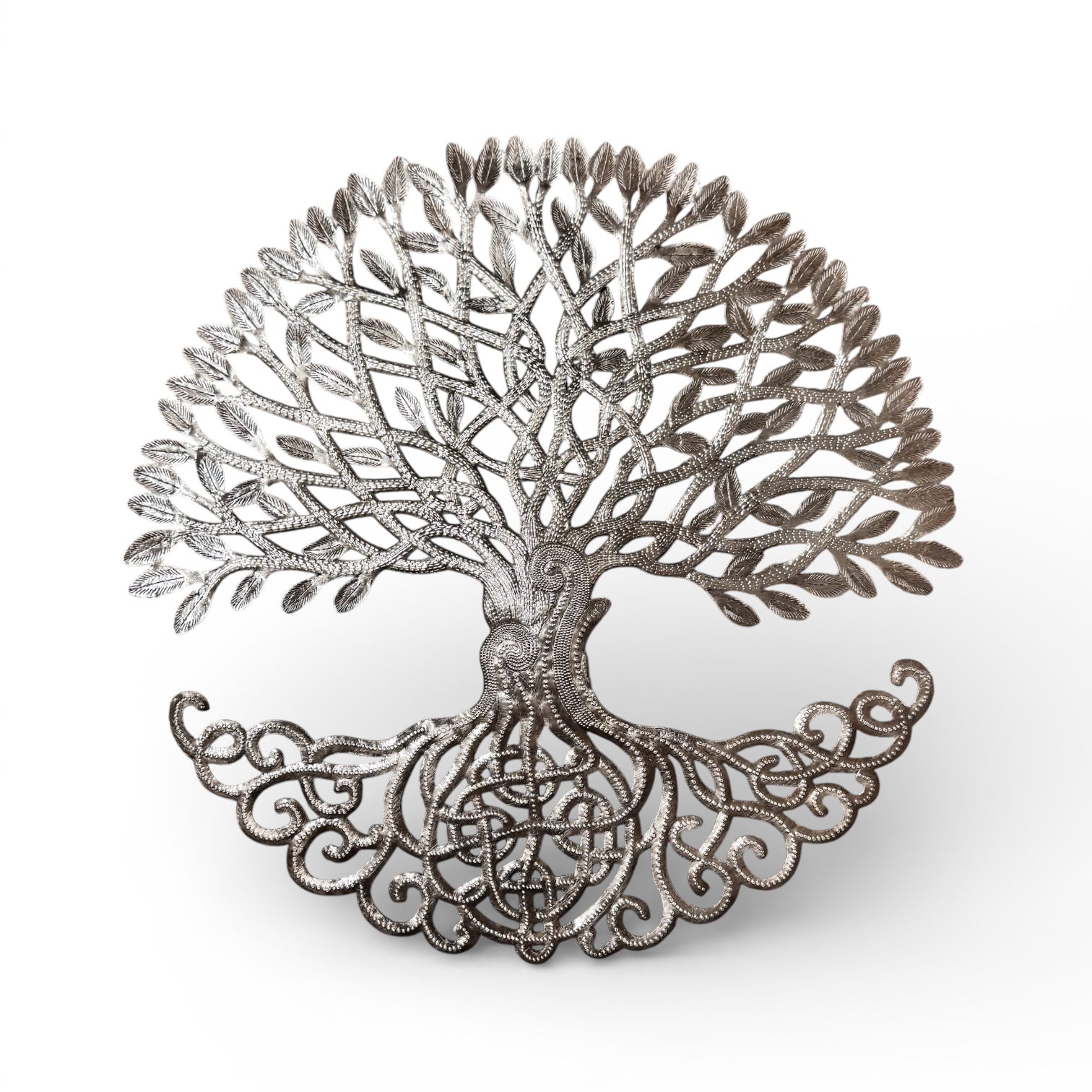 Celtic Roots Tree- Brushed Steel