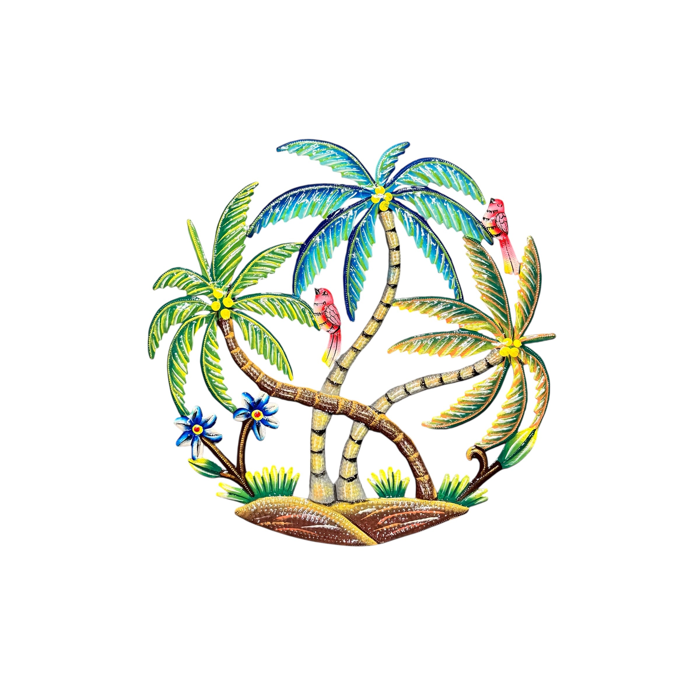 Medium Palm Trees with Birds