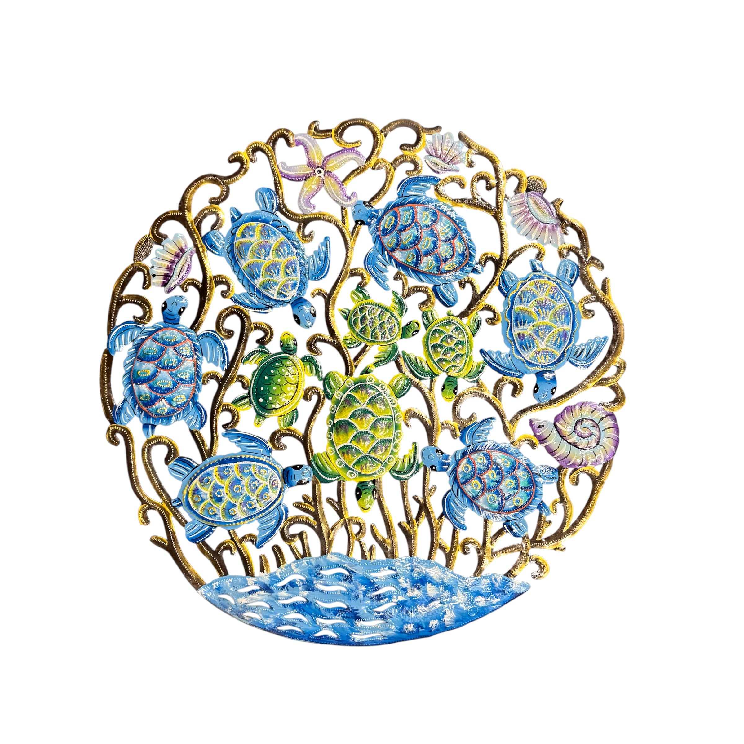 Blue and Green Turtles Swimming