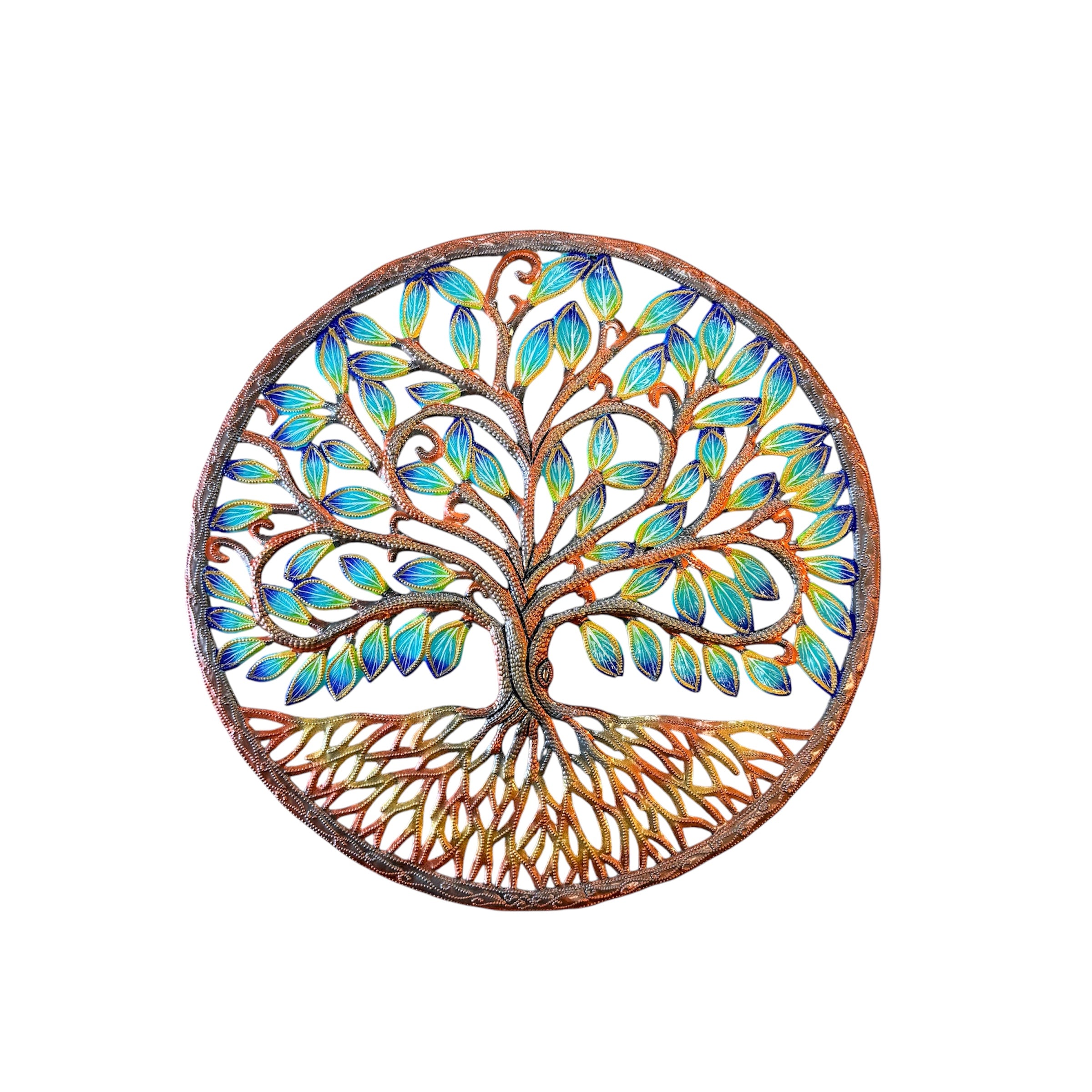 Medium Bronze and Turquoise Tree of Life