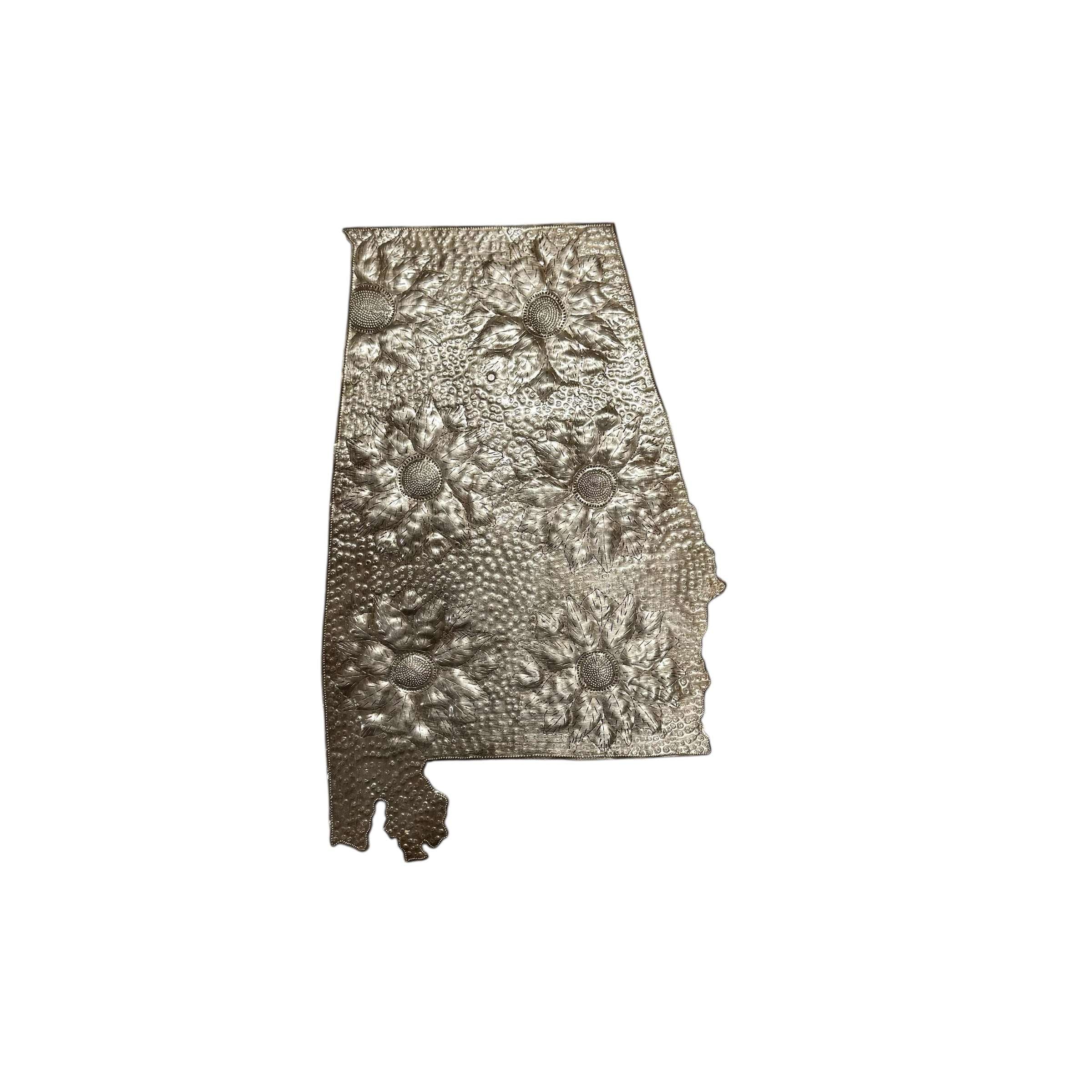 Alabama Floral Metal Art