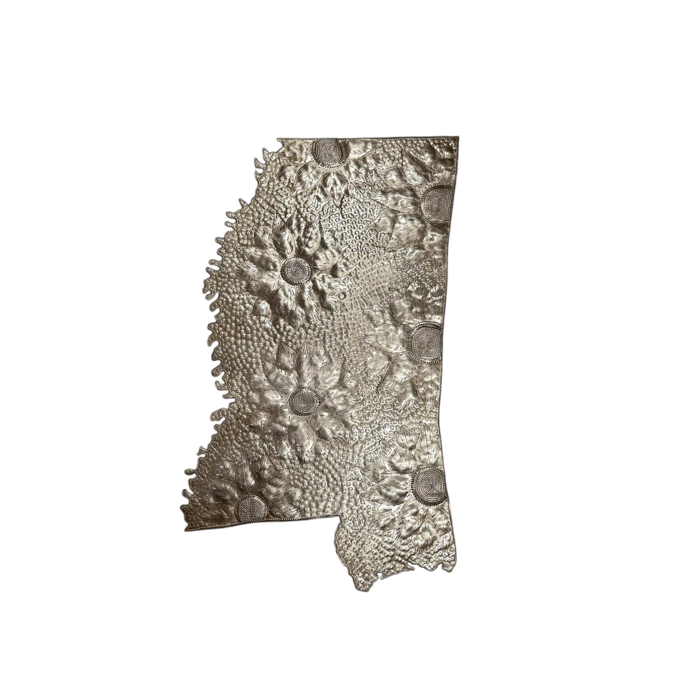 Mississippi Floral Metal Art