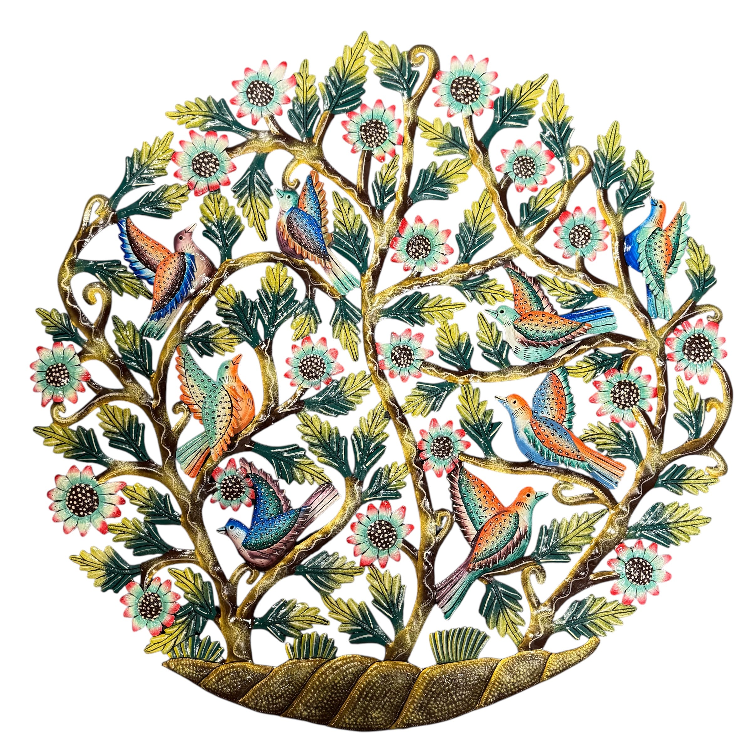 Jumbo 3-D Birds In Tree