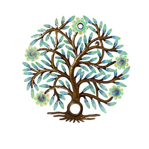 Oil Drum Top Tree- Turquoise