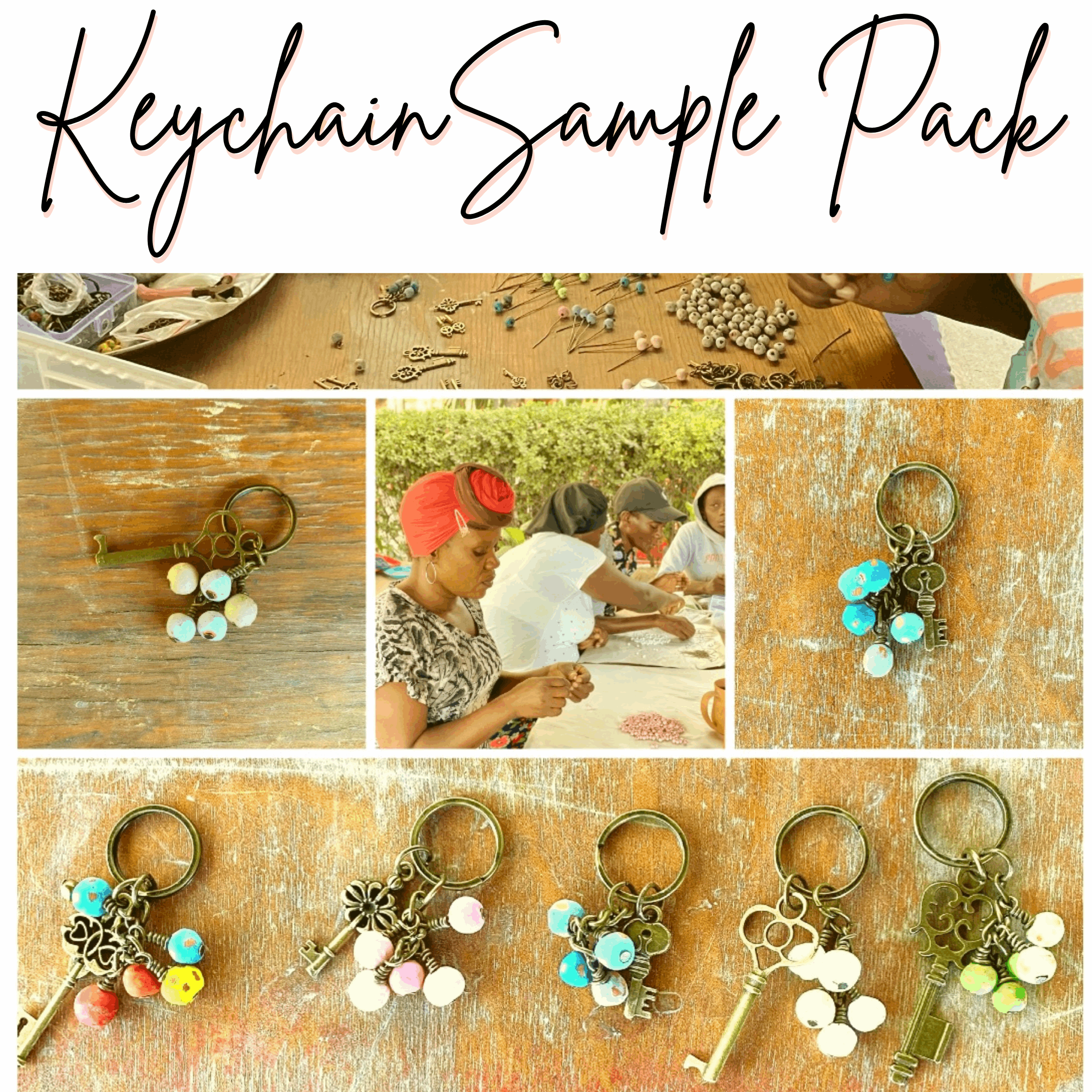 Set of Five Assorted Keychains