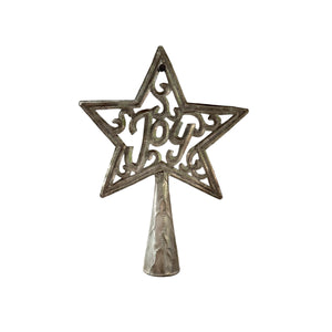 Metal Tree Topper- Joy