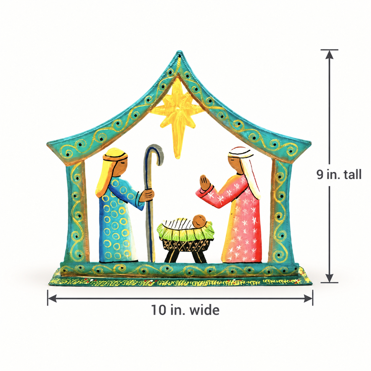 Turquoise Simple Nativity