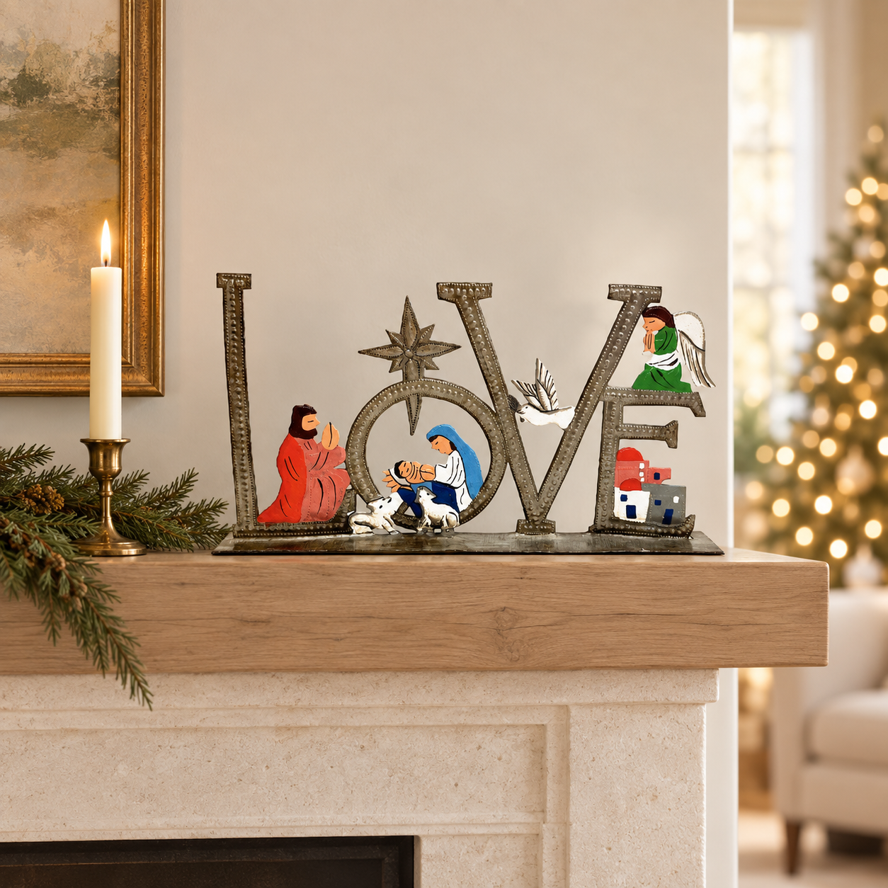 Love Nativity Painted