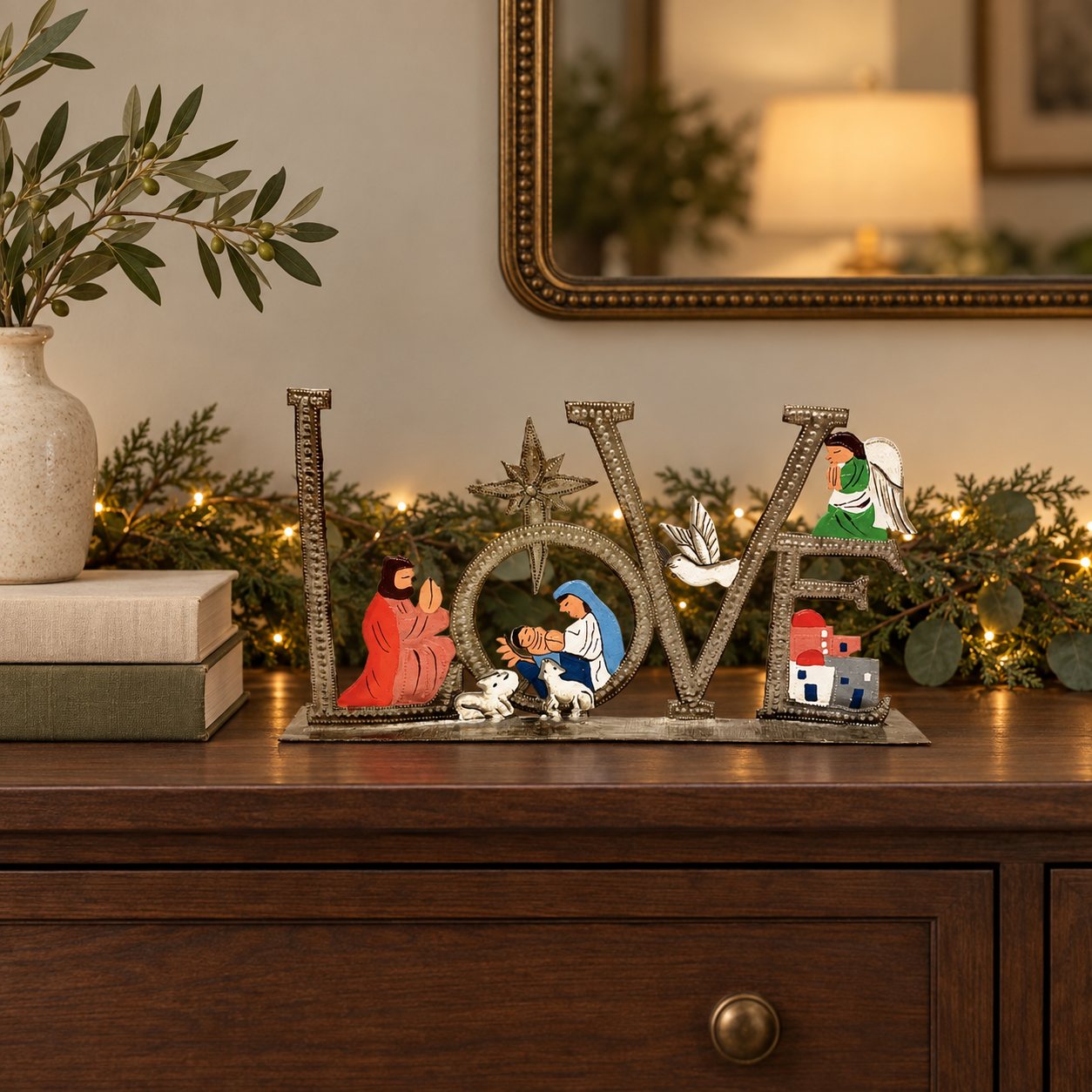Love Nativity Painted