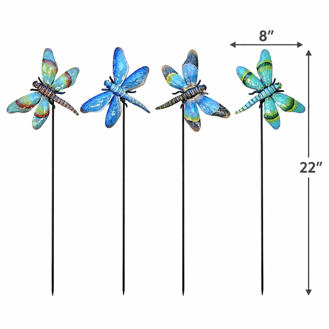Dragonfly Garden Stakes (set of 4)