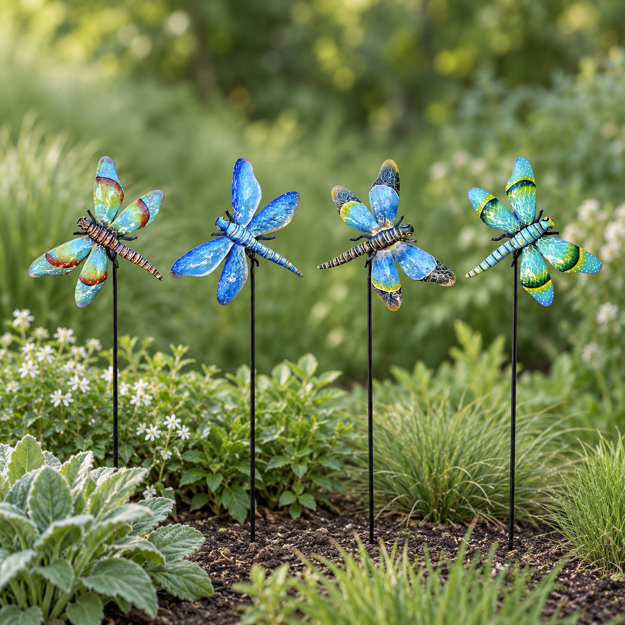 Dragonfly Garden Stakes (set of 4)