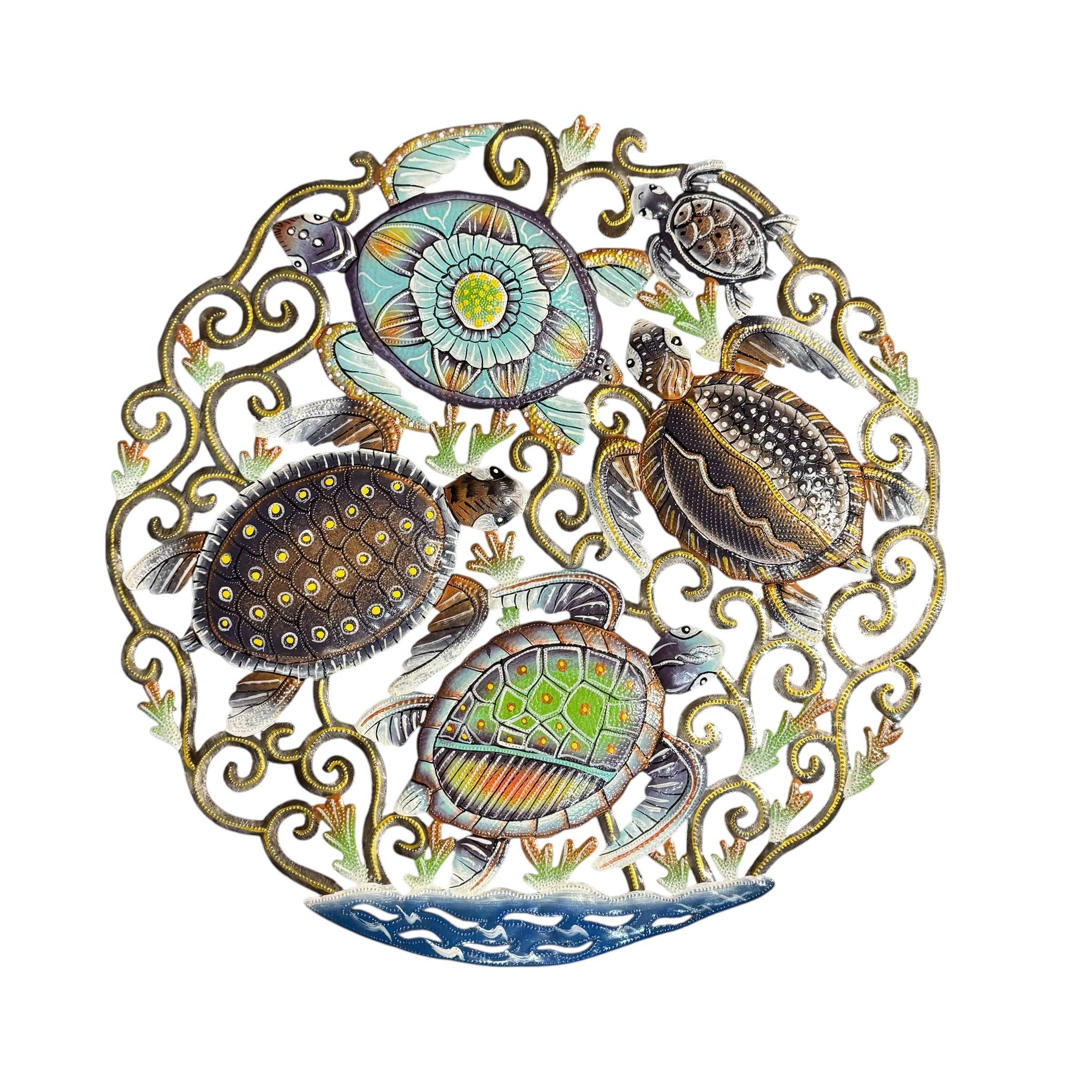 Large Muted Turtles Round