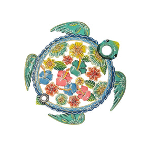 Sea Turtle and Hibiscus Oil Drum Top