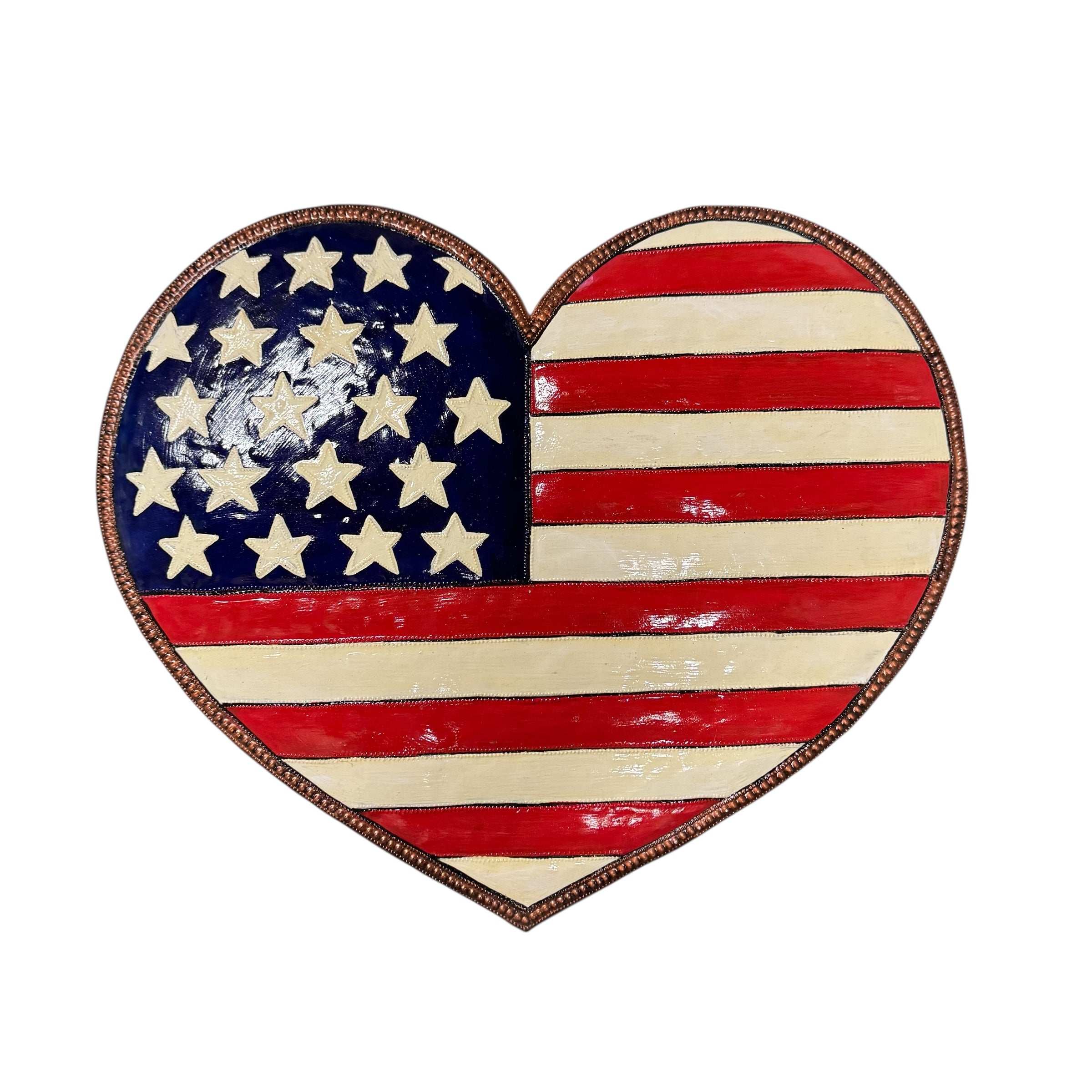 Americana Oil Drum Heart