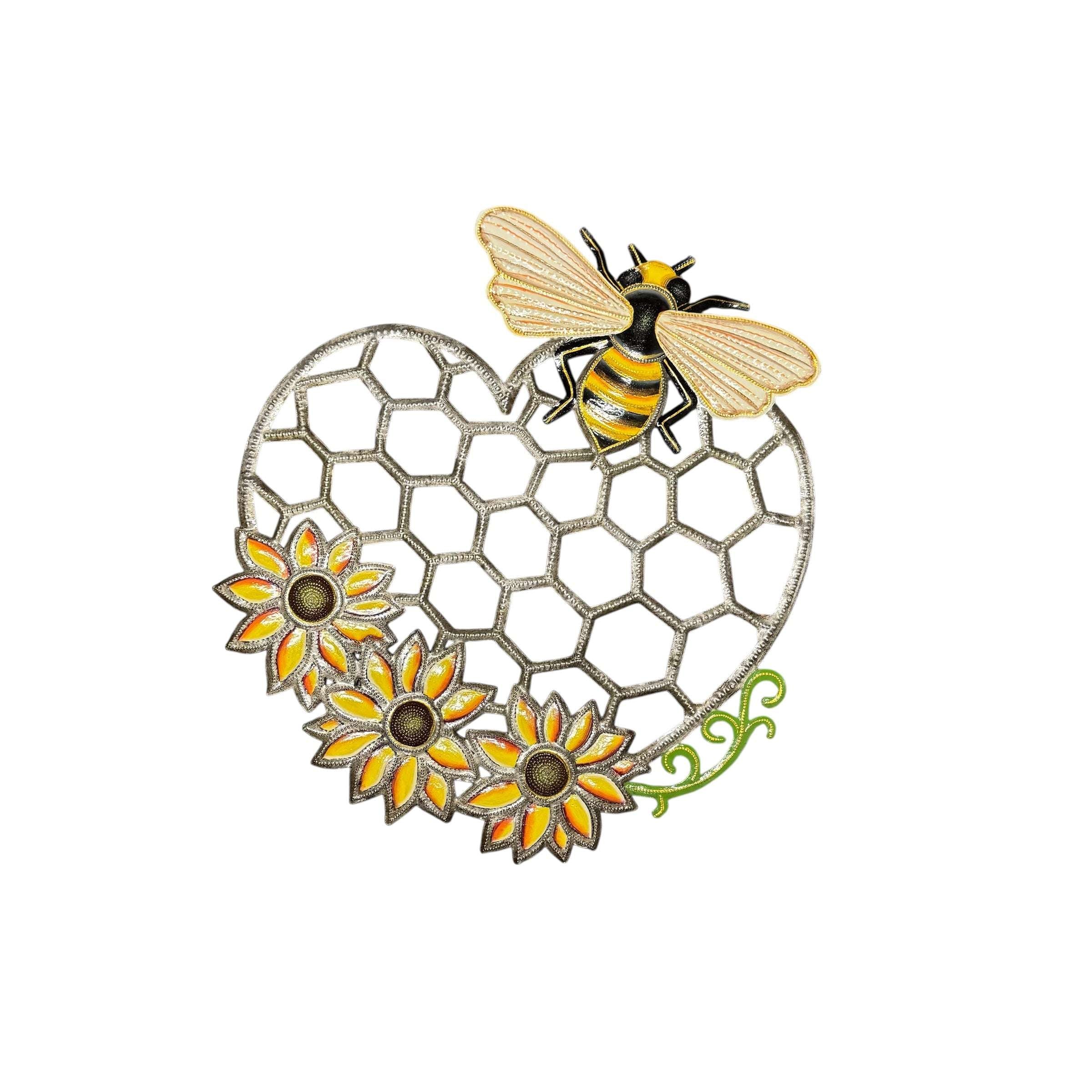 Bee Honeycomb Heart