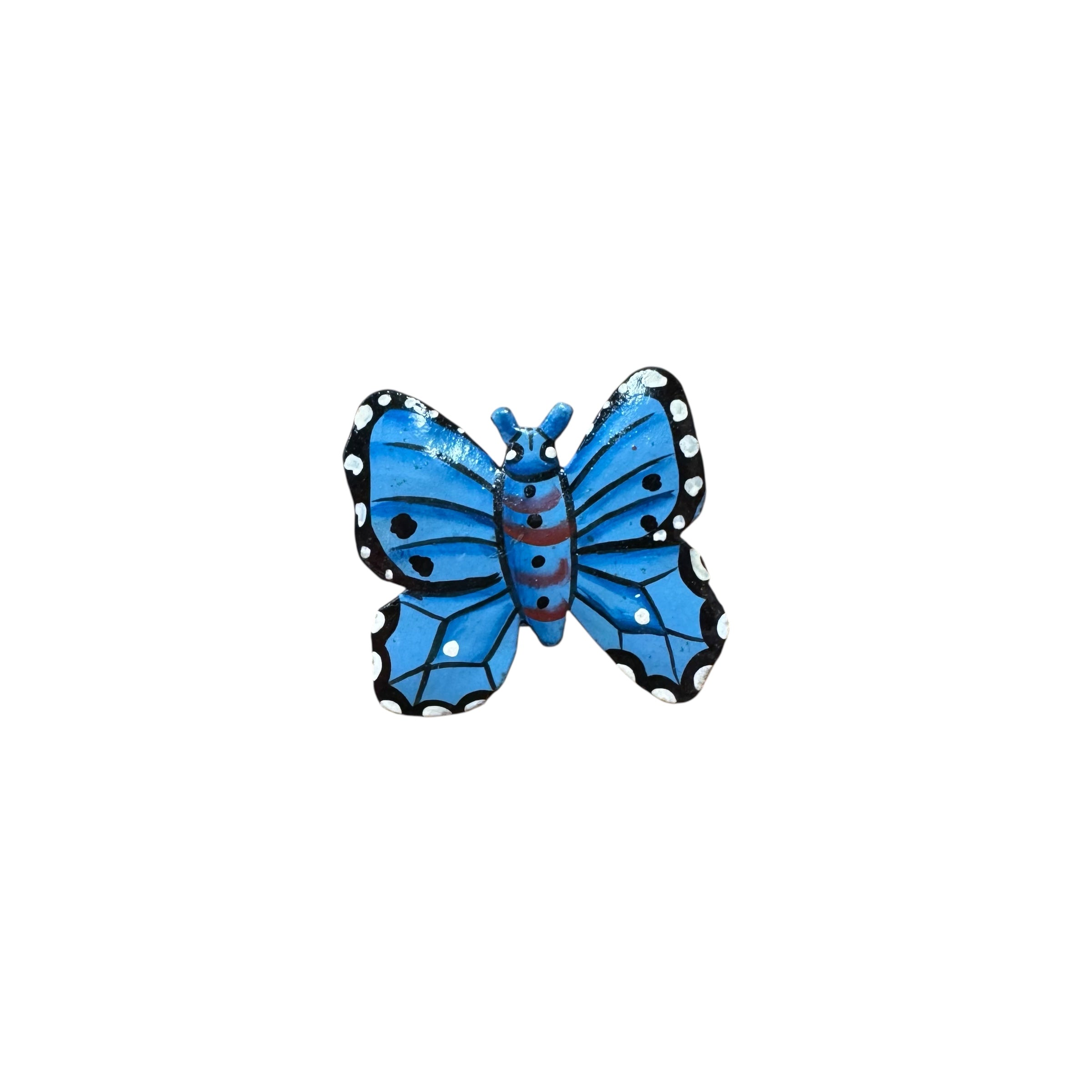 Painted Steel Drum Butterfly Magnet