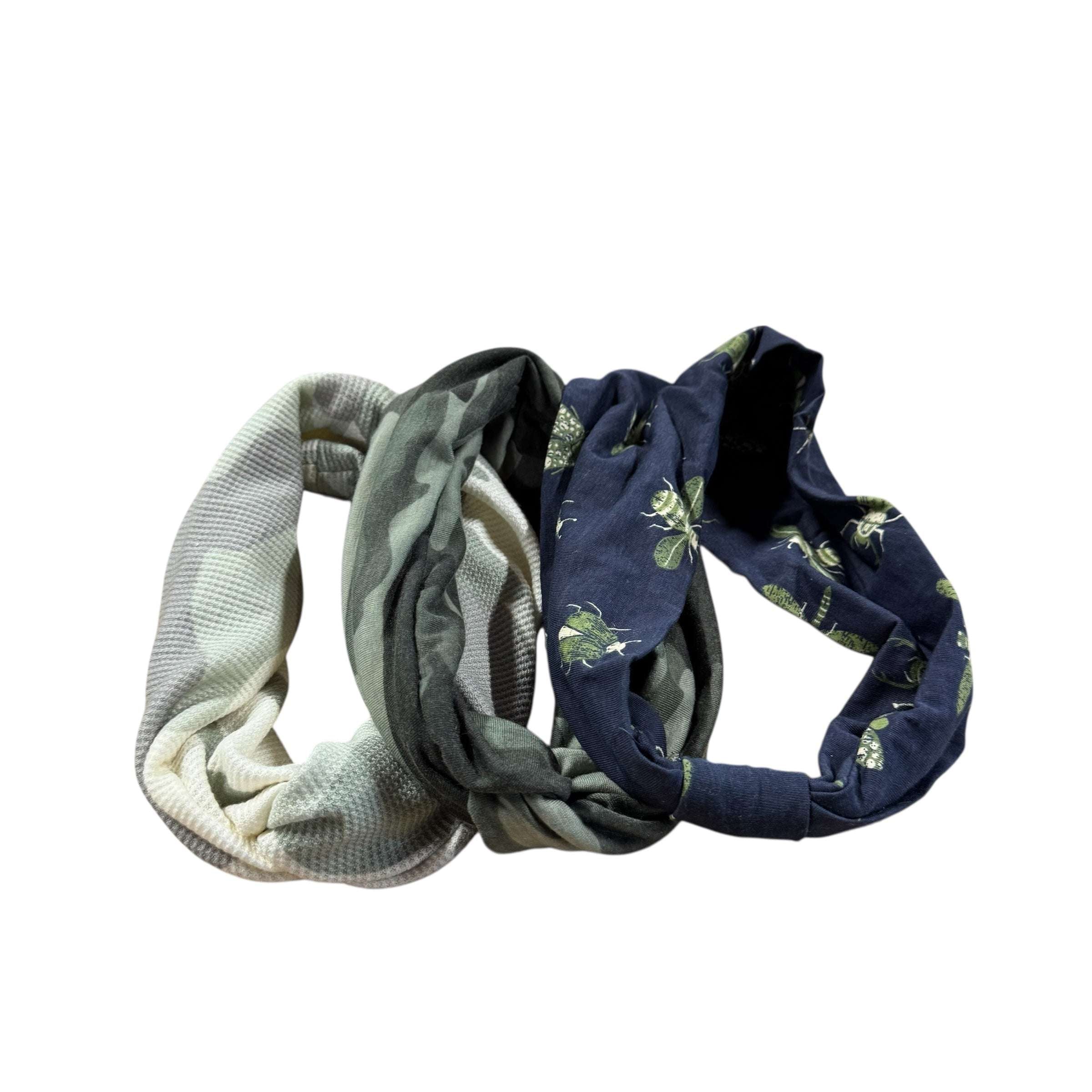 Headbands (Set of 3)- Camo and Frogs
