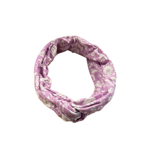 Knot Center Headband- Pink Print