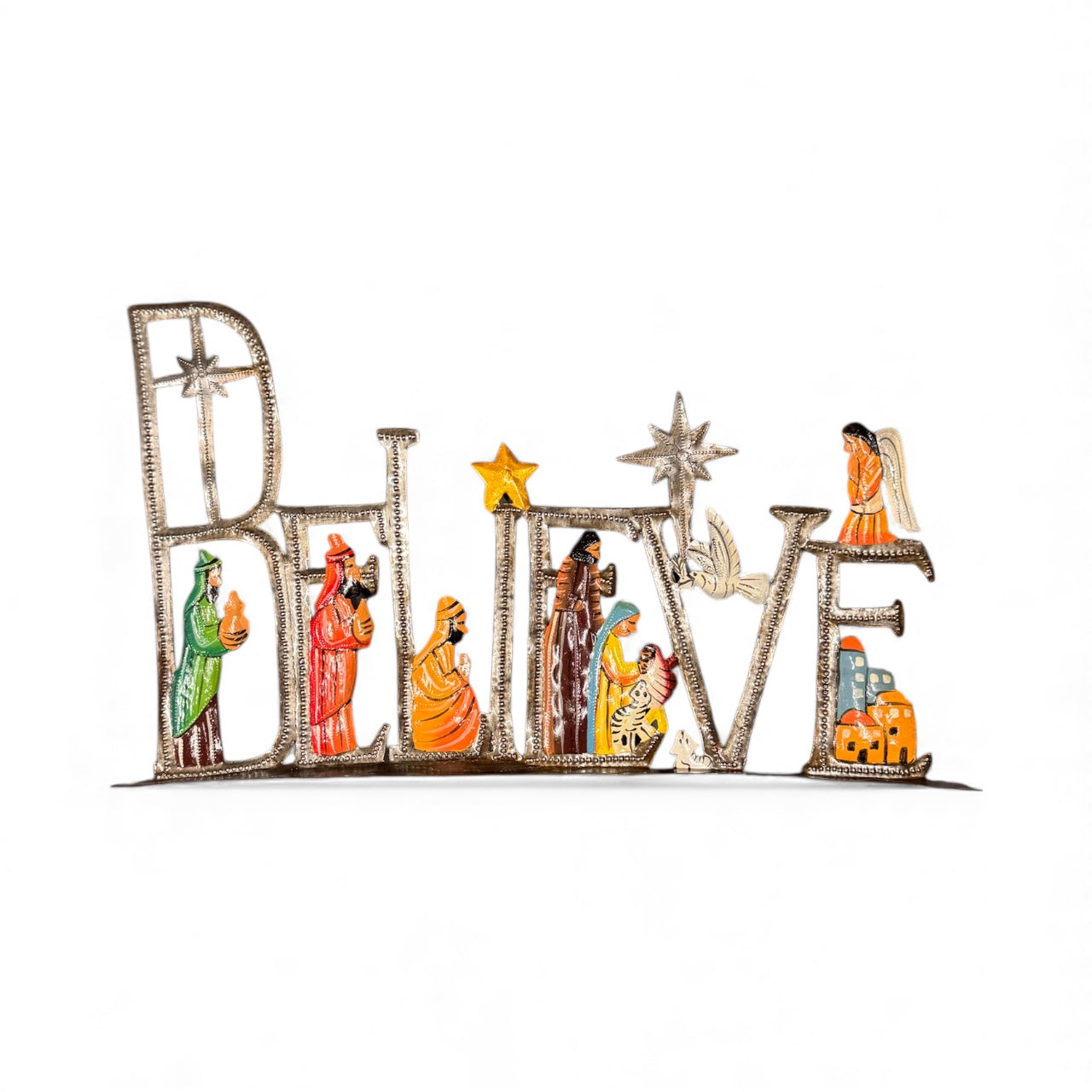 Believe Nativity Painted