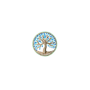 Mini Turquoise Tree of Life Round